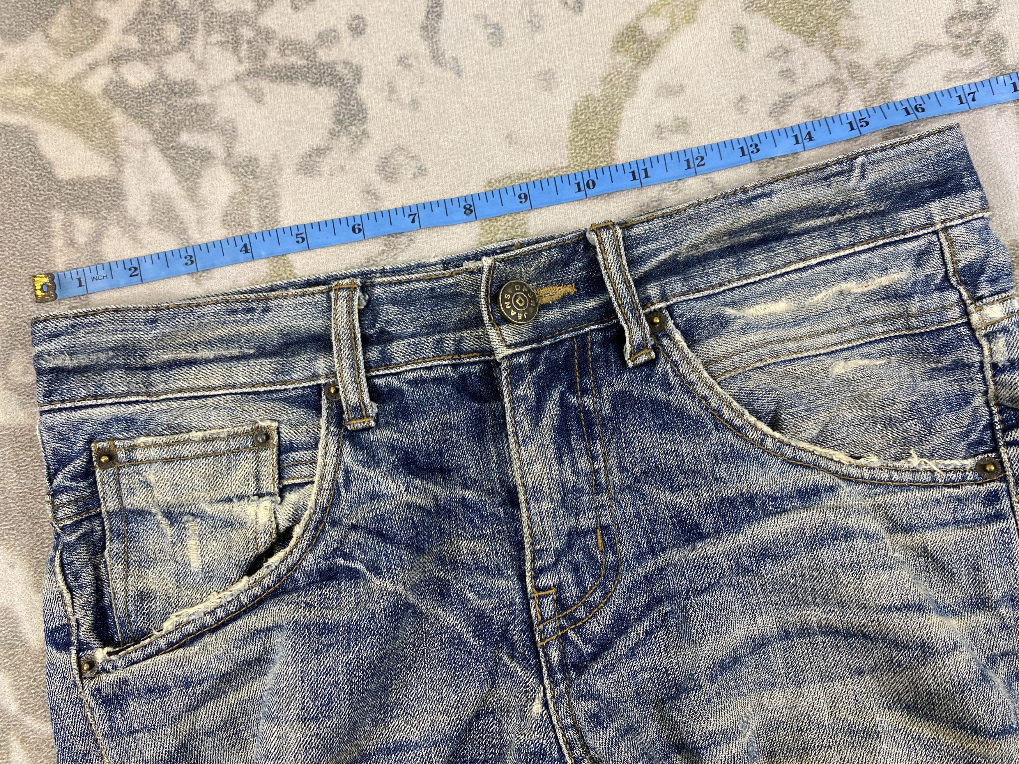 If Six Was Nine Vintage DPSR Distressed Blue Jeans 33x31.5 Denim- JN3797 Size US 33 - 5 Thumbnail