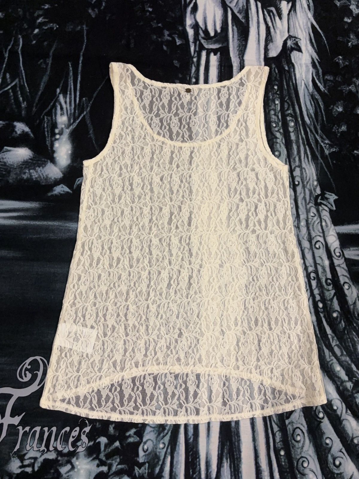 Guess GUESS VINTAGE LACE ASYMMETRIC TANK TOP 00s Size ONE SIZE - 7 Thumbnail