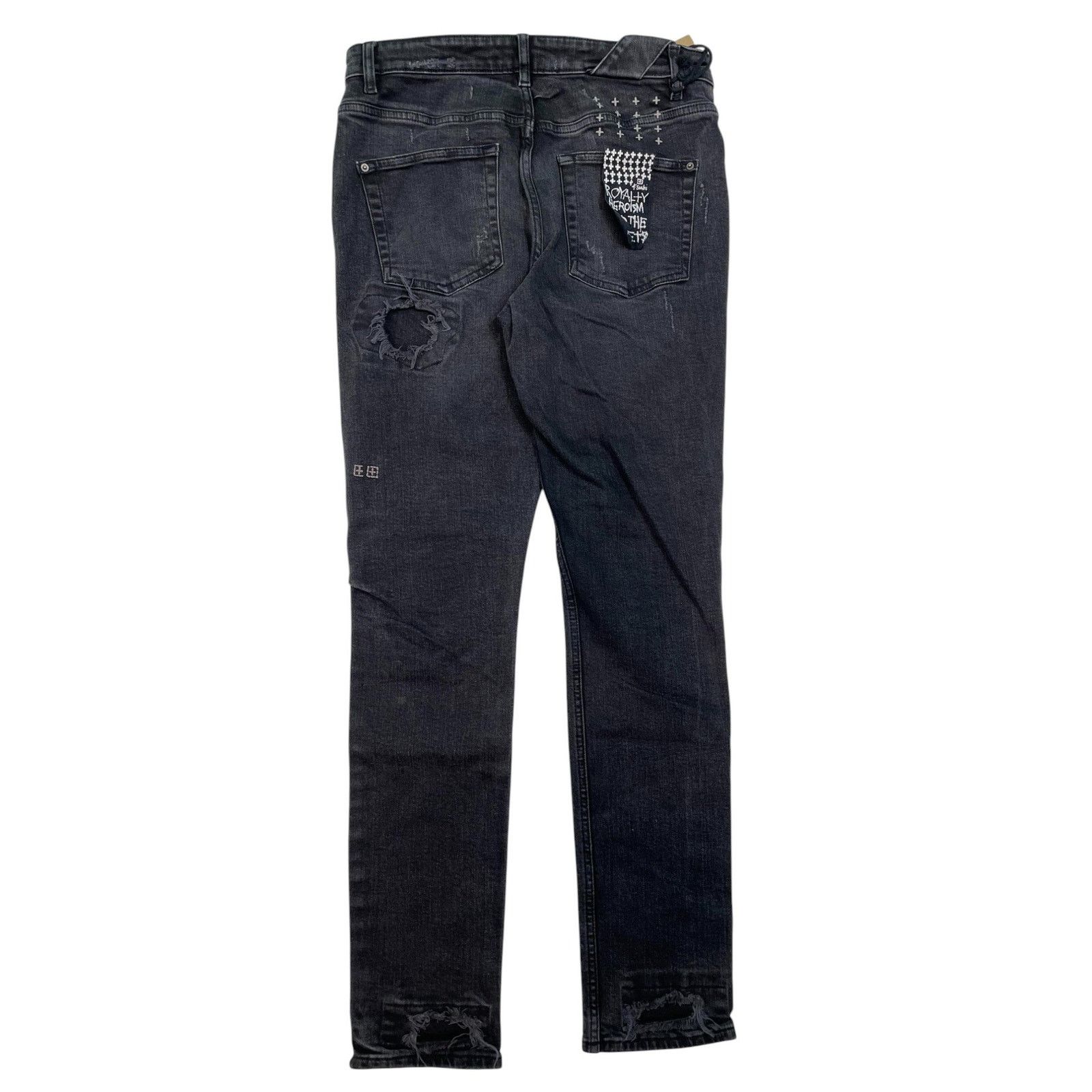 Ksubi Ksubi Patched Black Jeans Size US 33 - 2 Thumbnail