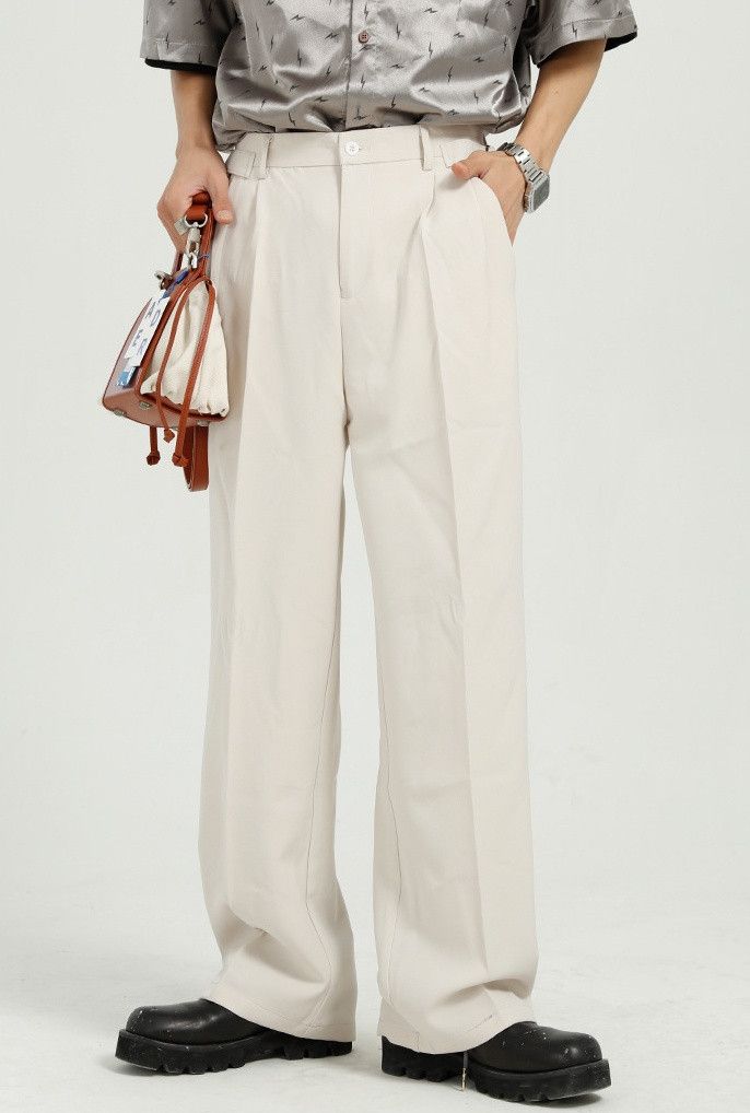Designer × Japanese Brand Casual loose straight trend solid color trousers Size US 32 / EU 48 - 2 Thumbnail