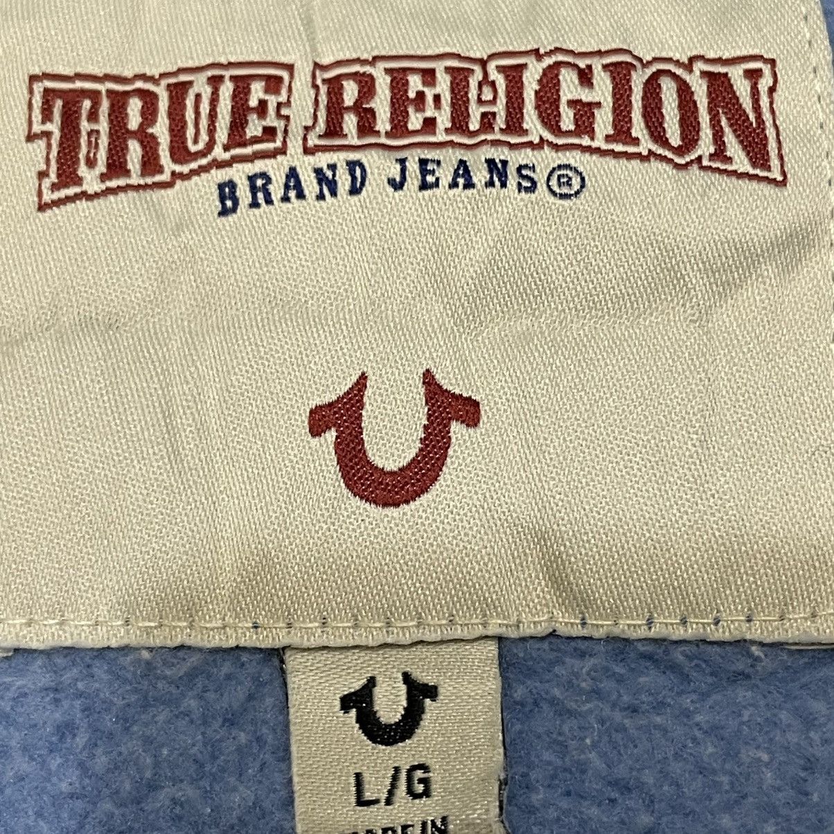 True Religion Y2K True Religion Cropped Hoodie Acid Wash Sweatshirt Size L / US 10 / IT 46 - 7 Thumbnail