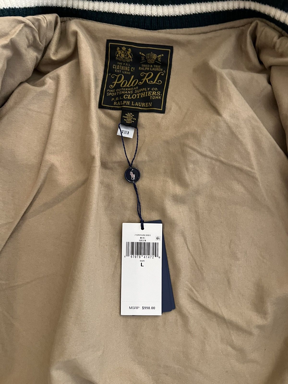 Polo Ralph Lauren Polo Ralph Lauren Lined Varsity Inspired Jacket size Large Size US L / EU 52-54 / 3 - 8 Thumbnail