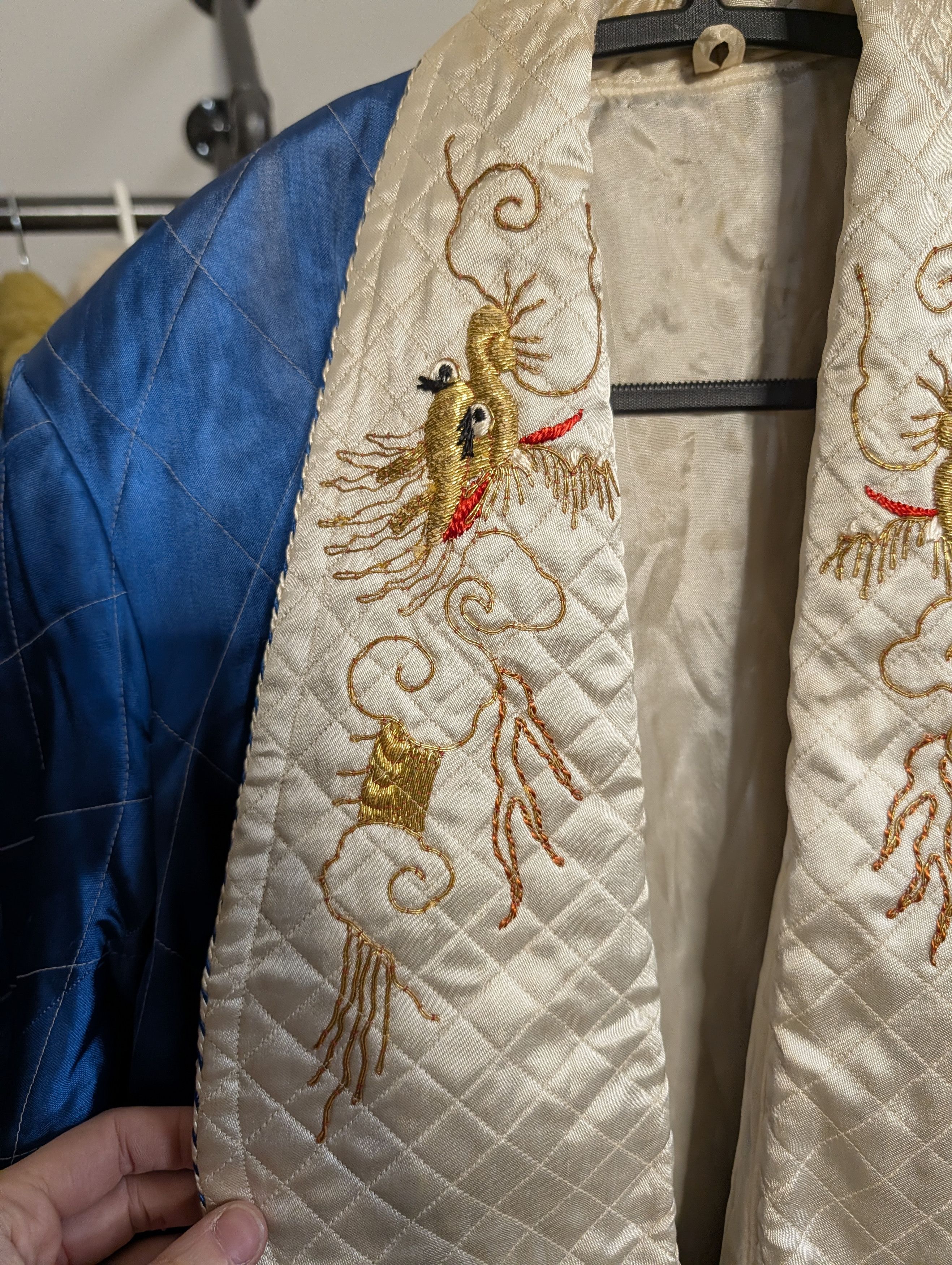 Japanese Brand VTG Dragon Embroidered Souvenir Smoking Jacket Tassel Tie Size US L / EU 52-54 / 3 - 5 Thumbnail