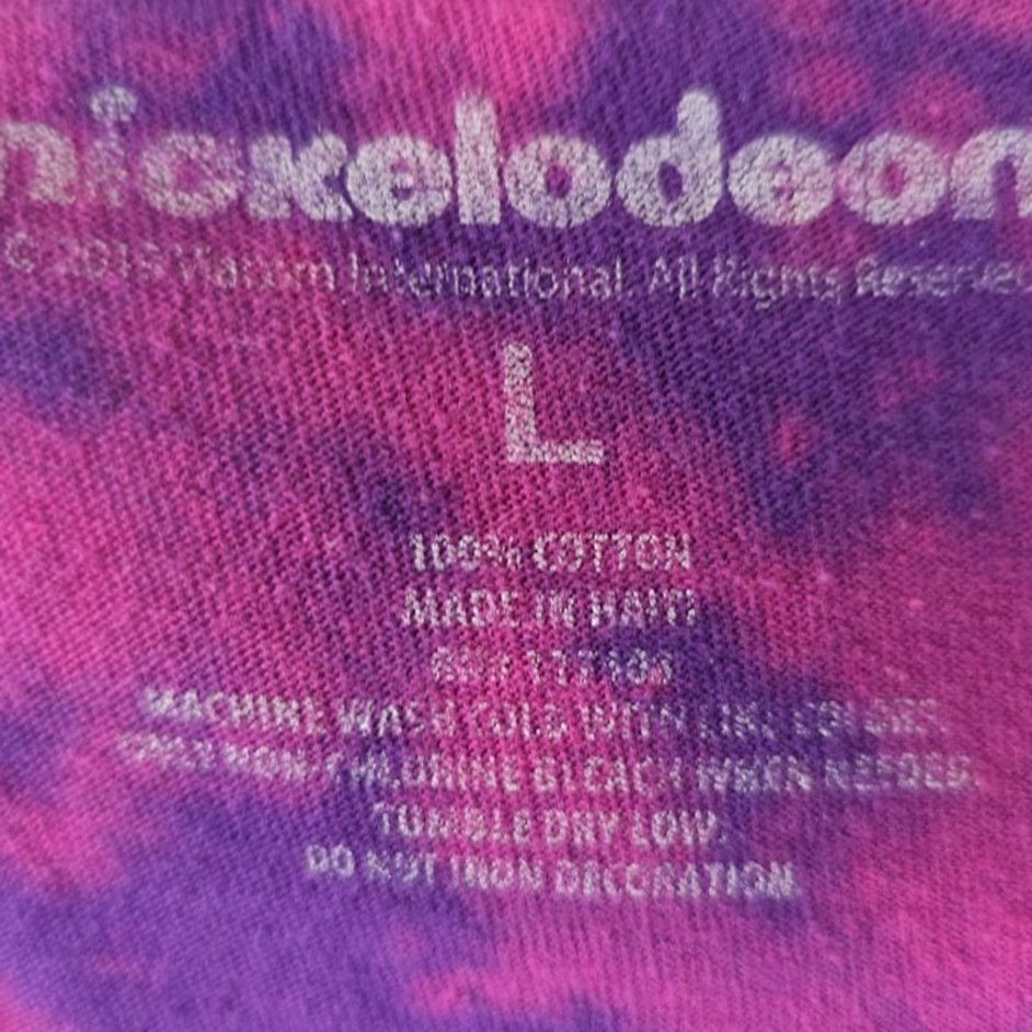 Nickelodeon Nickelodeon T Shirt Mens Size Large Purple Pink Retro 90s Cartoon Characters Tie Dye Rugrats Ren and Stimpy Size US L / EU 52-54 / 3 - 6 Thumbnail