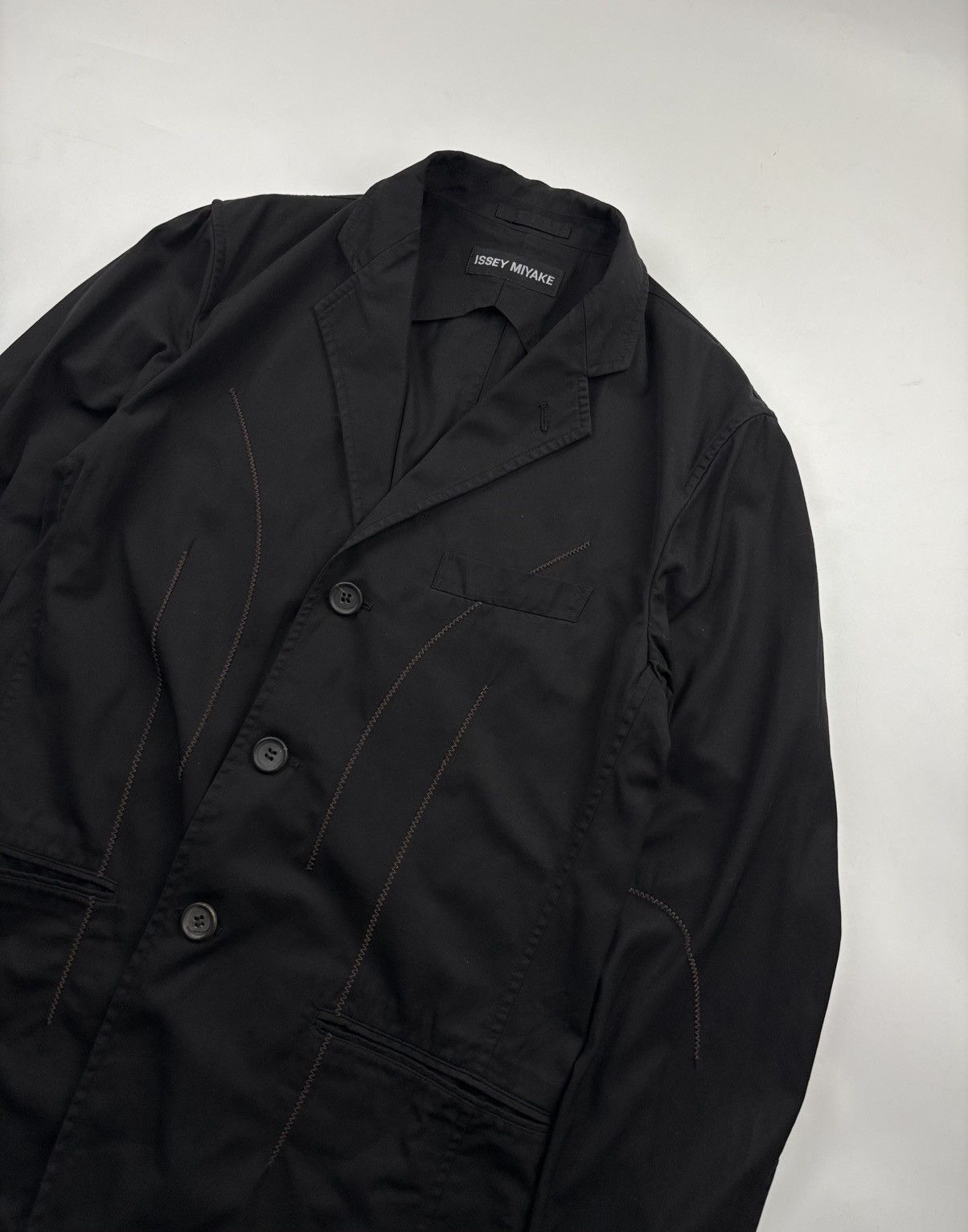 Issey Miyake Issey Miyake Contrast Stitching Coat Size US XL / EU 56 / 4 - 2 Thumbnail
