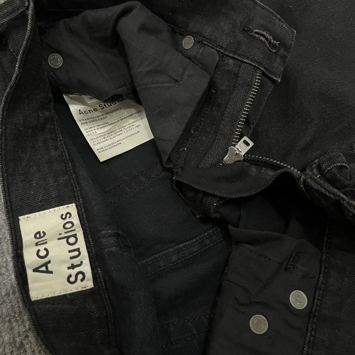 Acne Studios Acne Studios Ace Used Cash Black Slim Fit Denim Jeans Size US 28 / EU 44 - 5 Thumbnail