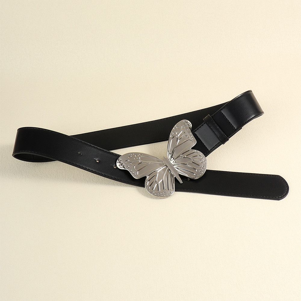 Other Streetwear Butterfly Pu Leather Ferroalloy Belt Size ONE SIZE - 2 Thumbnail