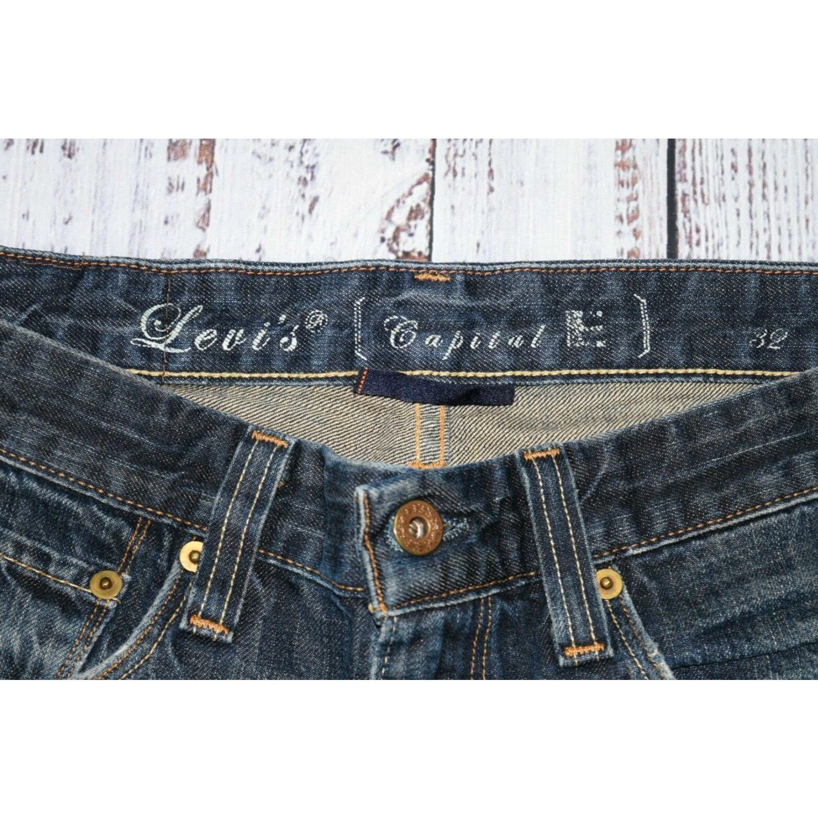 Levi's Levi's Capital E Jeans Shorts Cutoff Matchstick Slim Straight USA Made Size 32 Blue Denim Cotton Men Slim Inseam 11in 32x11 Size US 32 / EU 48 - 2 Thumbnail