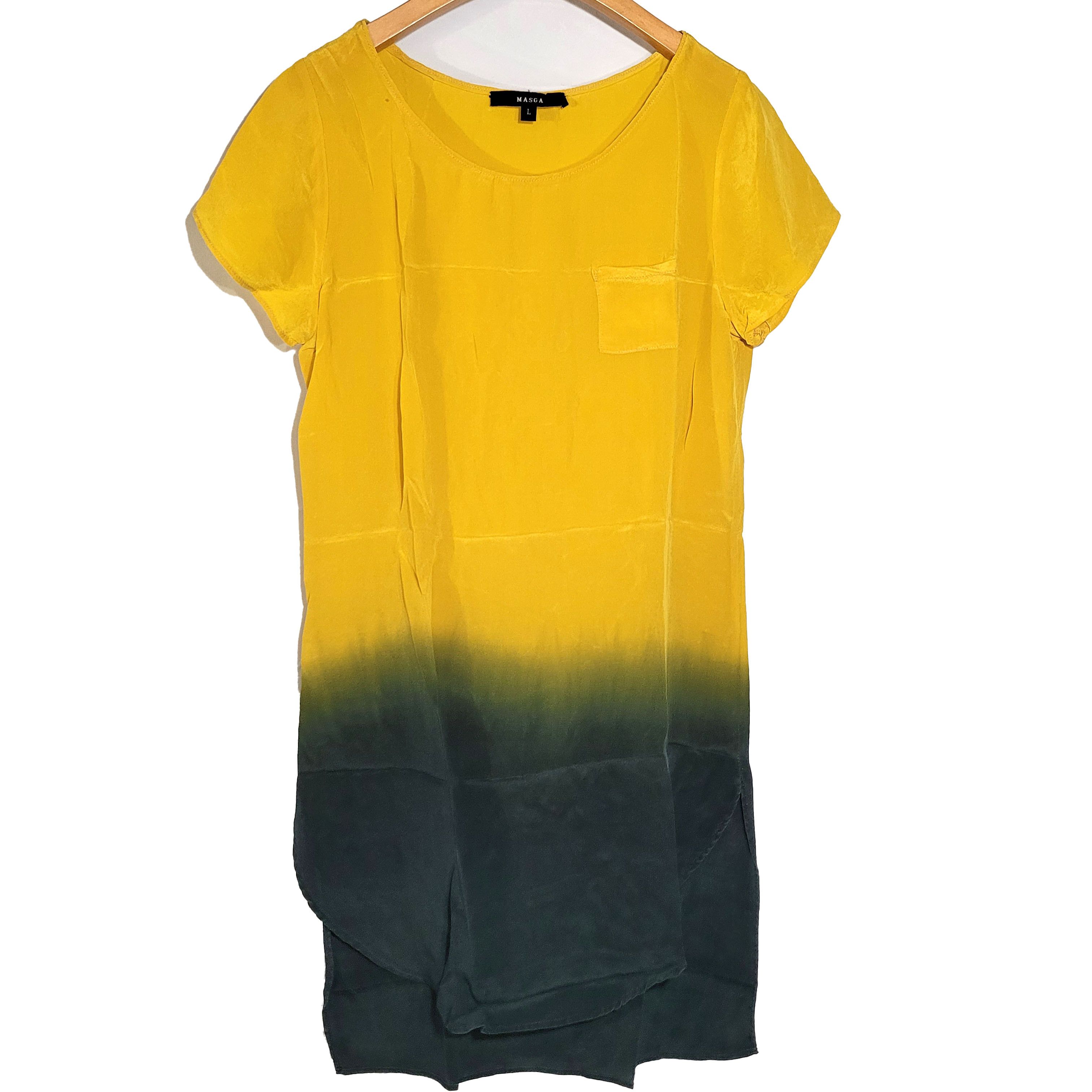 Other Women's 100% Silk Size S Short Sleeve Top Long Shirt SCB837 Size S / US 4 / IT 40 - 1 Thumbnail