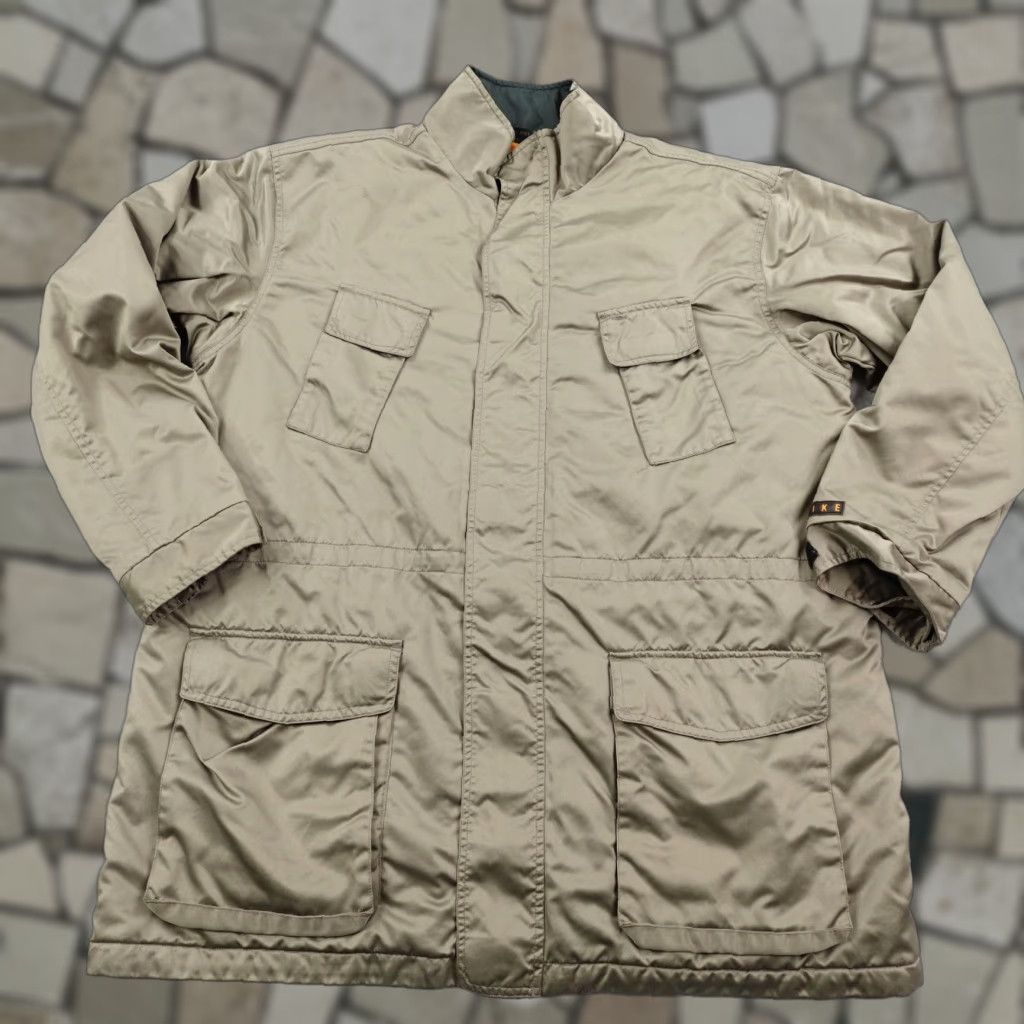 Nike VINTAGE Nike Jacket Men Large Green Insulated Parka Coat 4 Pocket Zip Up 90s Y2K Size US L / EU 52-54 / 3 - 1 Thumbnail