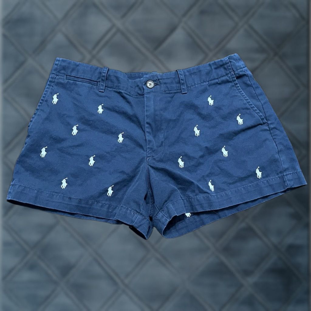Polo Ralph Lauren Polo Ralph Lauren Women’s Shorts All Over Pony Navy Blue Chino Size 2 AOP Women Casual Activewear Travel Golf Preppy Cotton Knit Boys? Size 26" / US 2 / IT 38 - 1 Thumbnail
