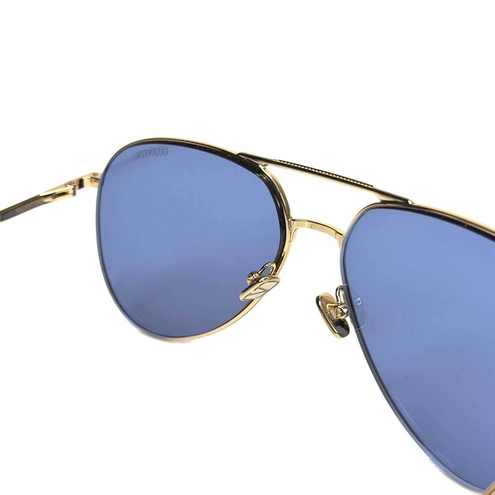 Valentino VALENTINO V LOGO VLS172 Gold Metal Blue VLS 172C Sunglasses Size ONE SIZE - 3 Thumbnail
