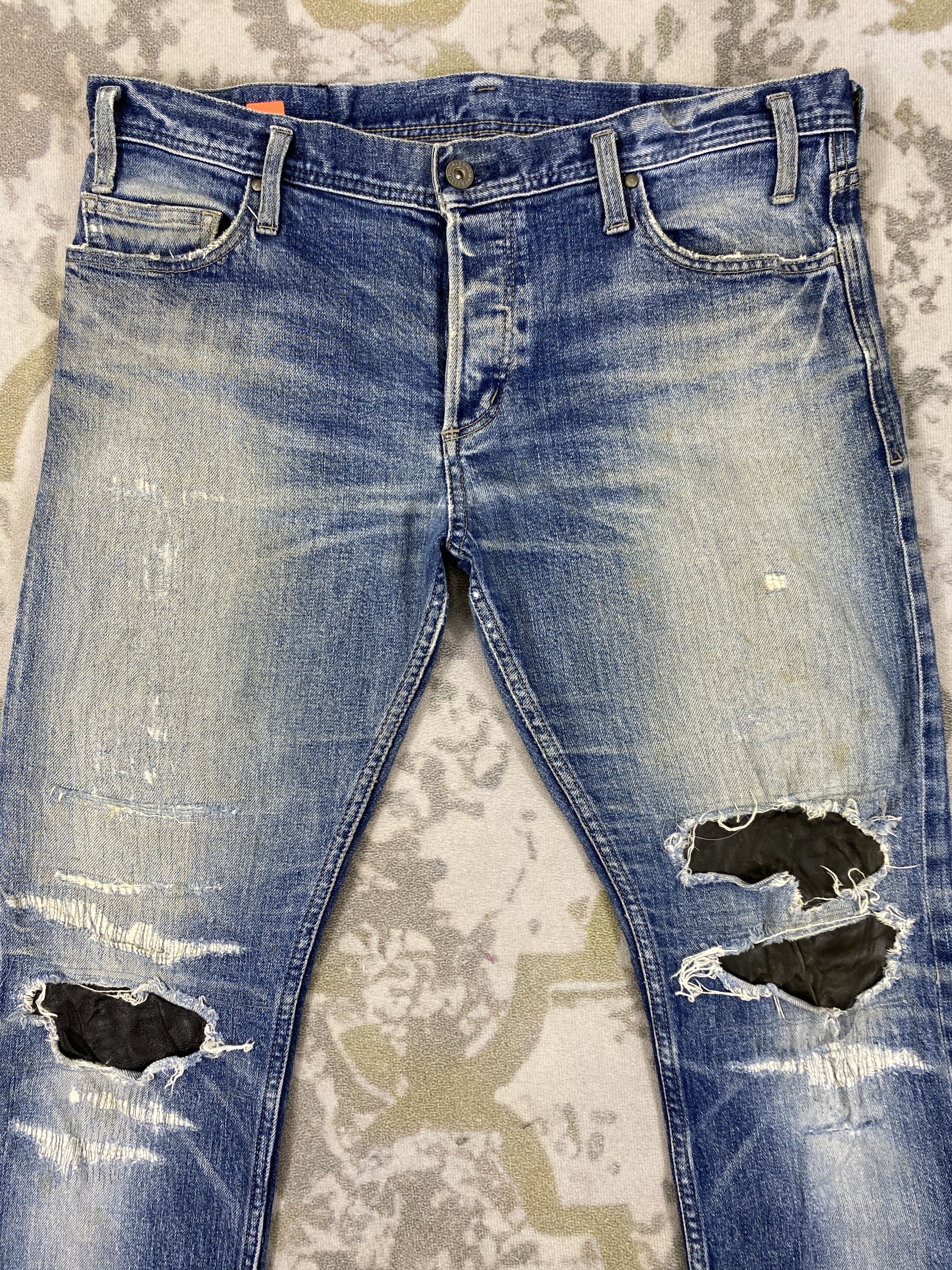 Japanese Brand Japanese Brand Distressed Blue Jeans 35x32 Denim- JN3627 Size US 35 - 3 Thumbnail