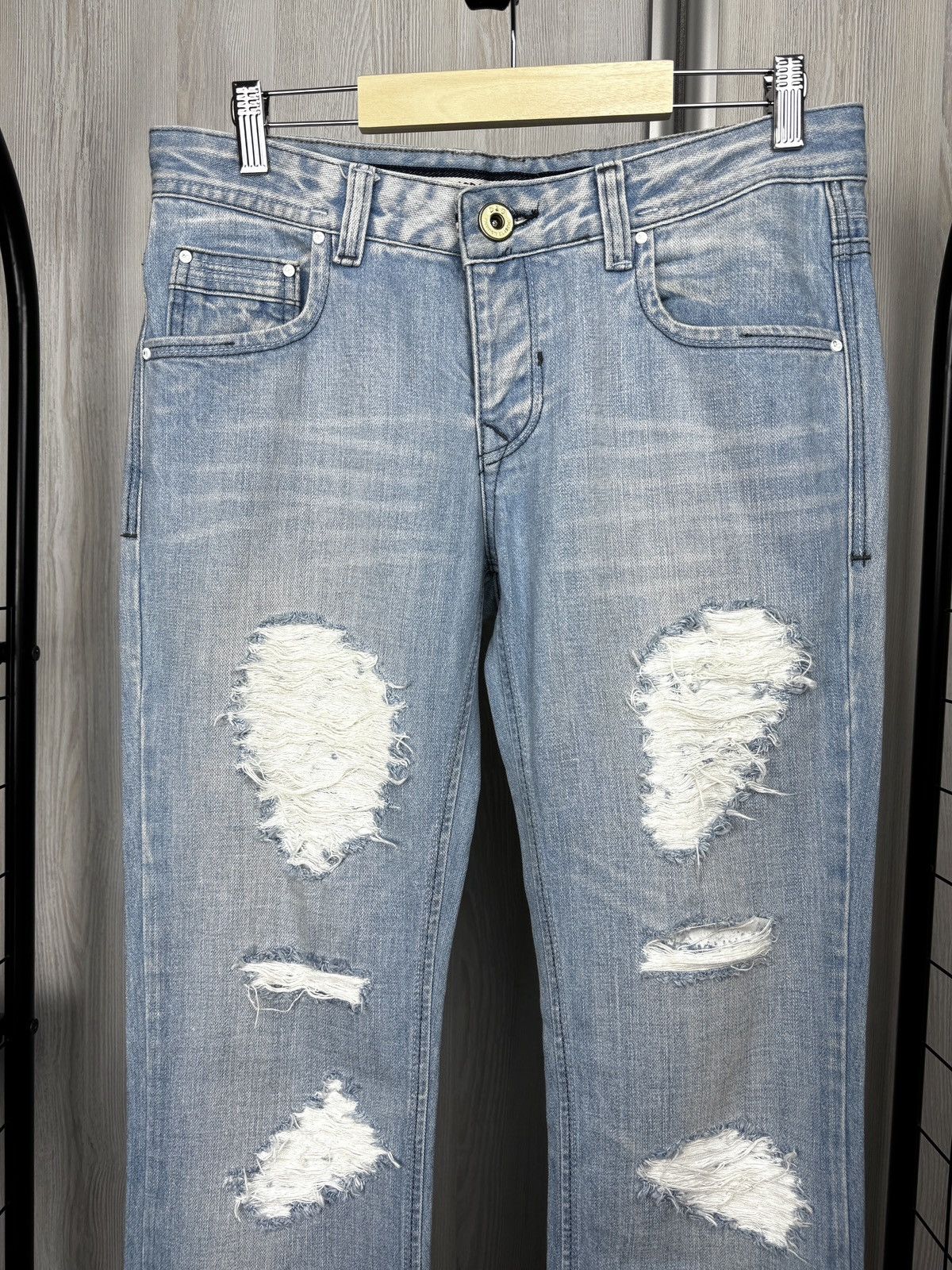 Dolce & Gabbana Dolce & Gabbana vintage distressed denim blue jeans Size US 31 - 3 Thumbnail