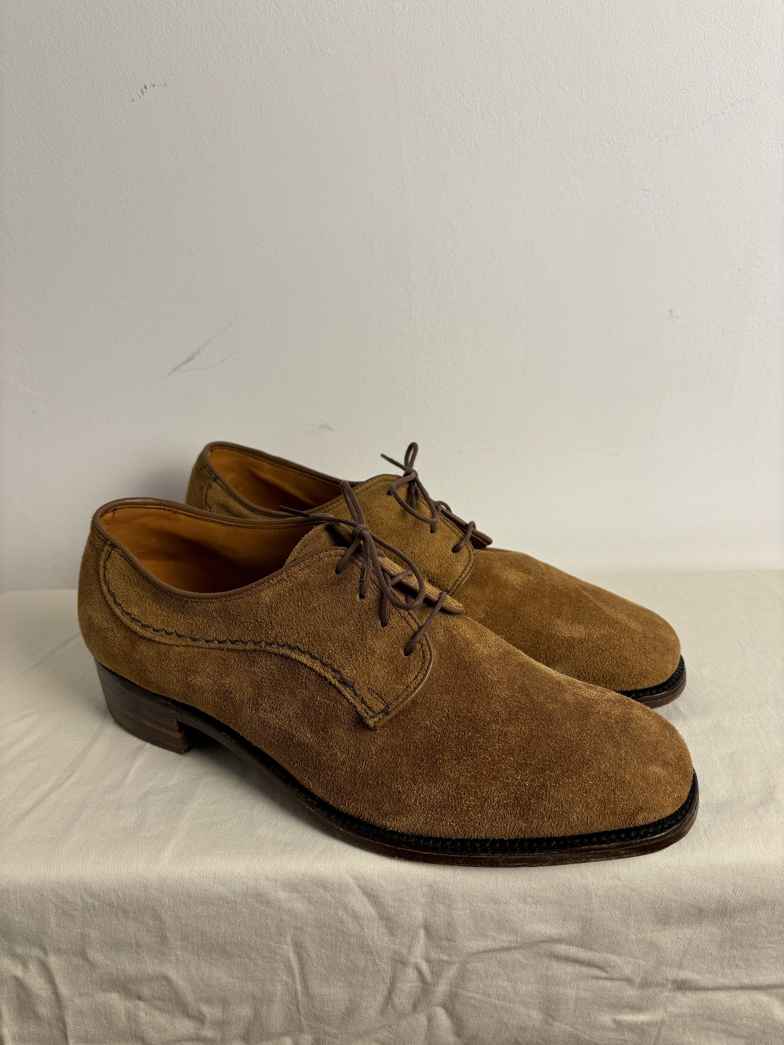 Other Vintage 80s Loake Super Victor Truro Guidi Style Suede Shoes Size US 10 / EU 43 - 1 Thumbnail