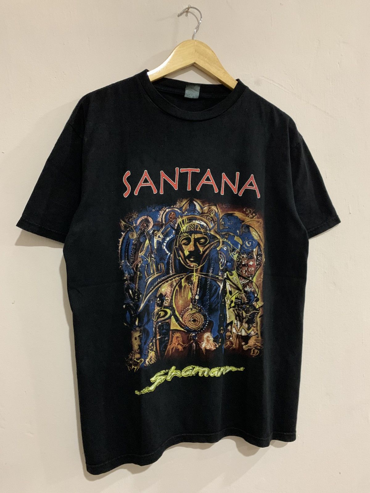 Band Tees Vintage Santana Shaman Shirt Size US L / EU 52-54 / 3 - 2 Thumbnail
