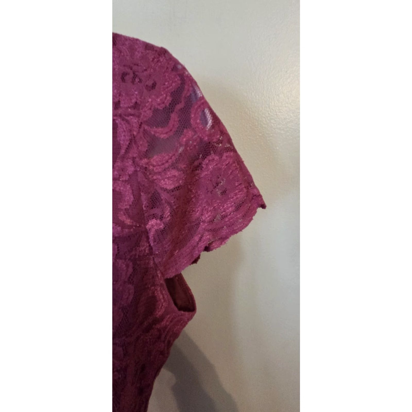 Vintage Jpr Outfit Plus Mauve Lace Lined Empire Top Blouse 1X Boho Goth Shirt (Plus) Women Womens Size XL / US 12-14 / IT 48-50 - 4 Thumbnail