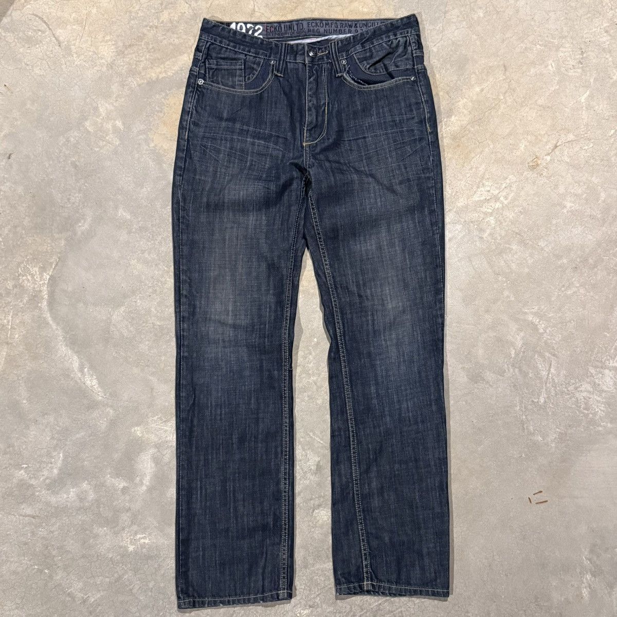 Ecko Unltd. Vintage 2000s Ecko Unltd Faded Embroidered Jeans ERD Grunge Size US 34 / EU 50 - 5 Thumbnail