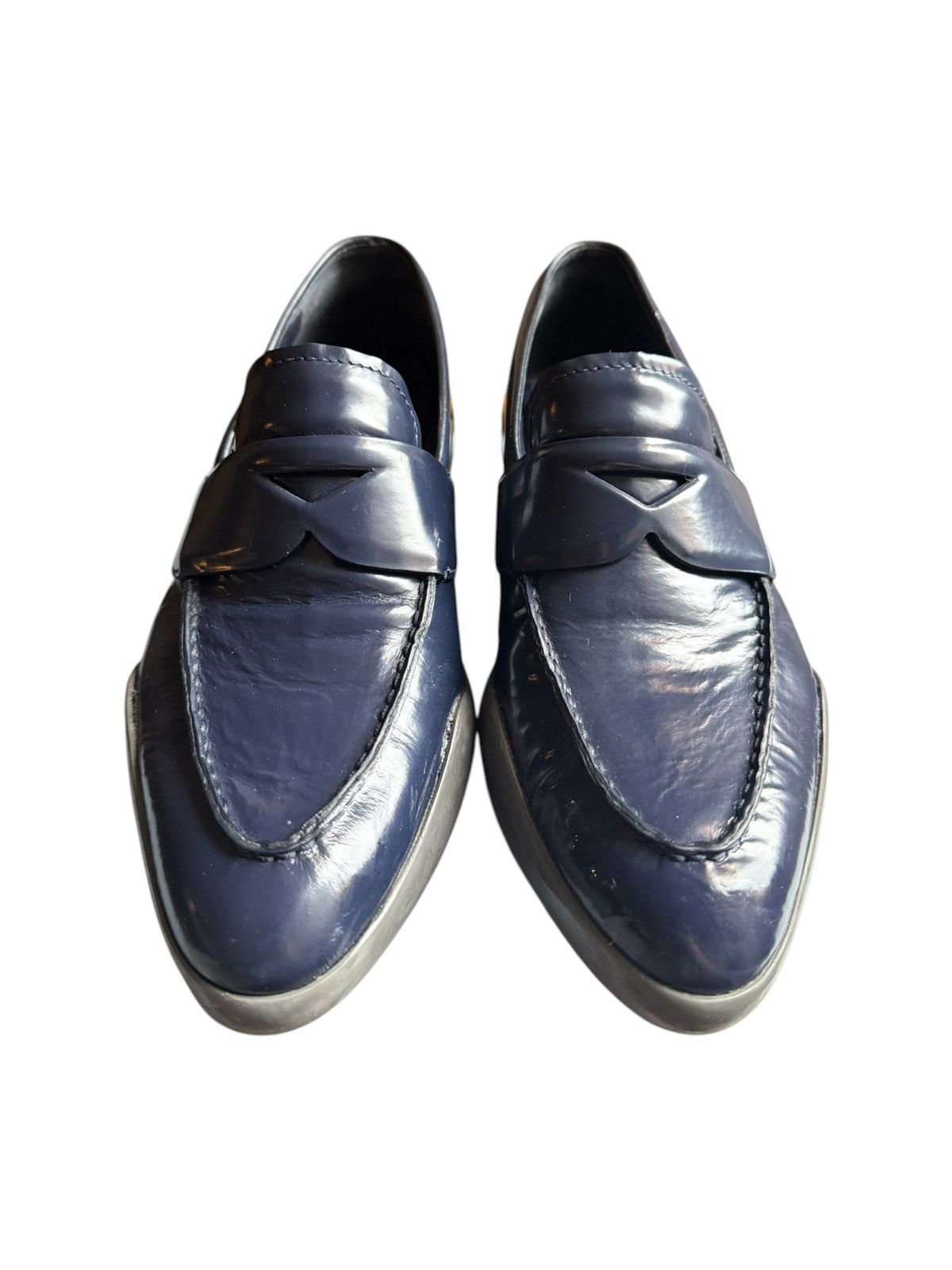Prada Rubber Wave Platform Leather Loafers Size US 6 / IT 36 - 4 Thumbnail