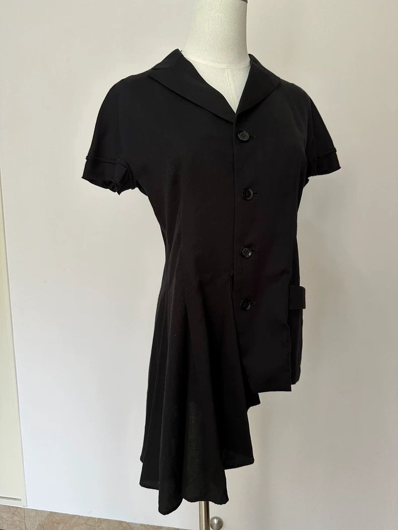 Yohji Yamamoto Yohji Yamamoto size 1 Black asymmetric wavy pleated short Size S / US 4 / IT 40 - 1 Thumbnail