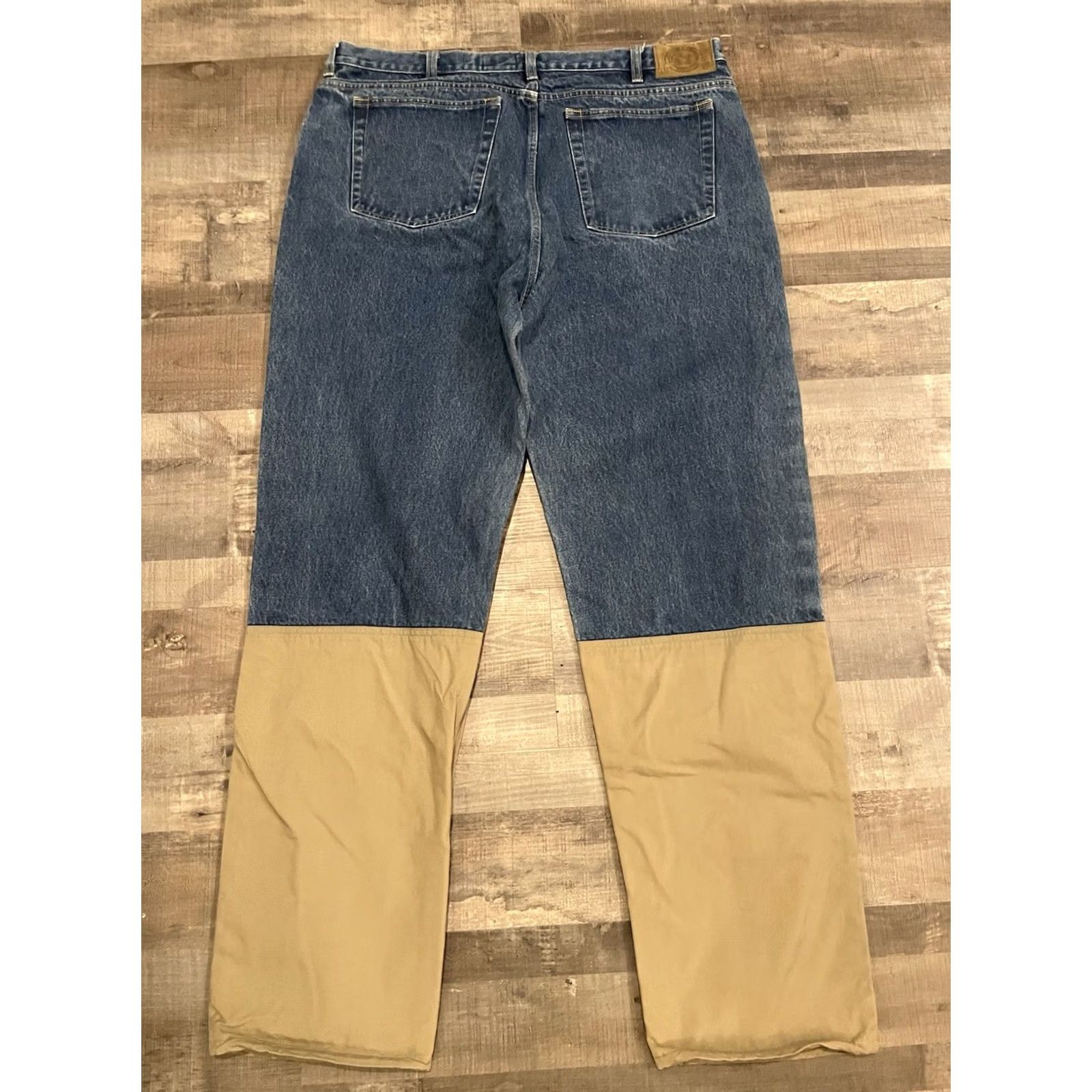 Vintage Cabela's Pants Mens 34 Inseam 34 Duck Canvas Cargo Outdoor Straight Leg Brown Cotton Regular Front Zipper Button Jeans Workwear Casual VTG No Size US 34 / EU 50 - 5 Thumbnail
