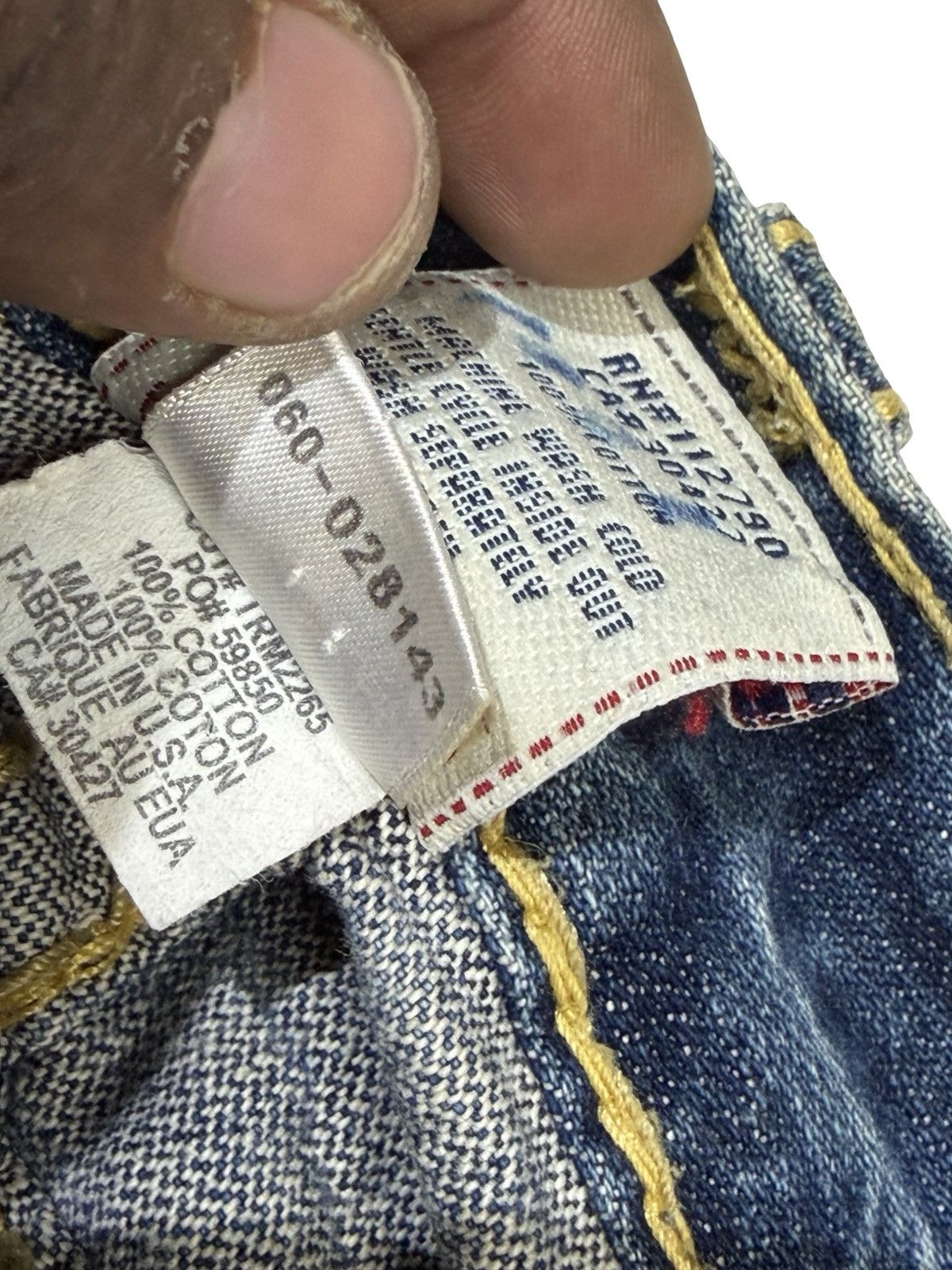 True Religion True religion Billy Super T yellow thread Size US 30 / EU 46 - 4 Thumbnail