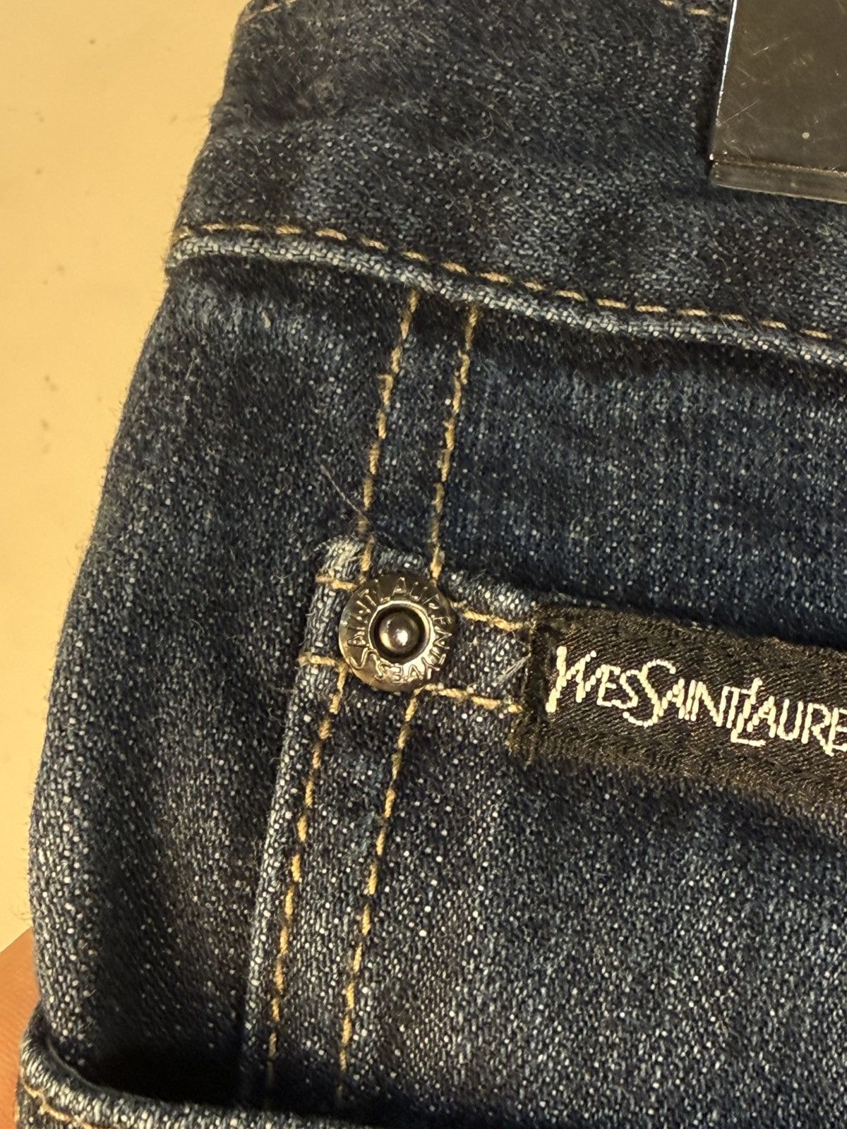 Yves Saint Laurent 34x30 YSL Jeans Denim Pants Indigo Selvedge Vintage Yves Size US 34 / EU 50 - 10 Thumbnail