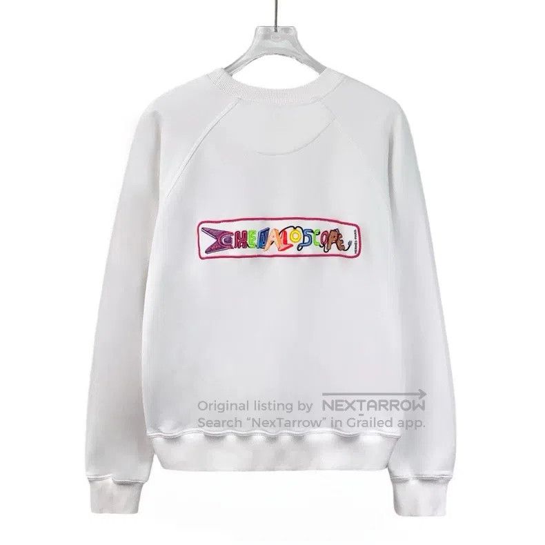 Hermes Hermes White graffiti letter embroidered cotton long-sleev Size XS / US 0-2 / IT 36-38 - 2 Thumbnail