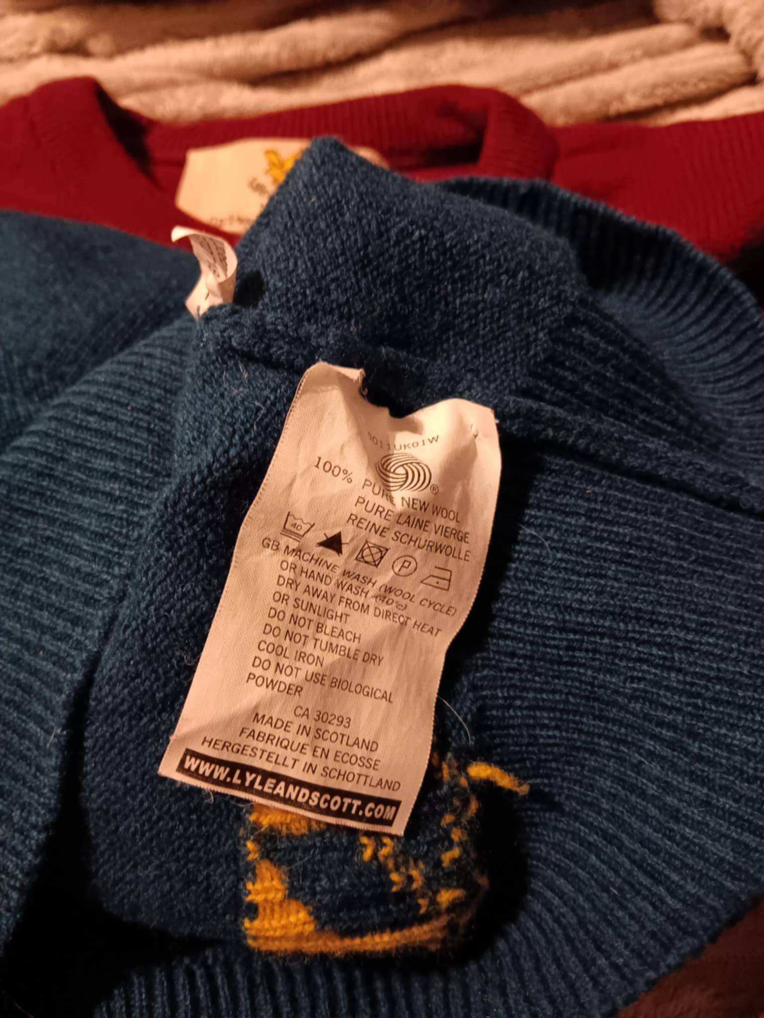 Lyle & Scott × Vintage Vintage wool Lyle & Scott sweater Size S / US 4 / IT 40 - 4 Thumbnail