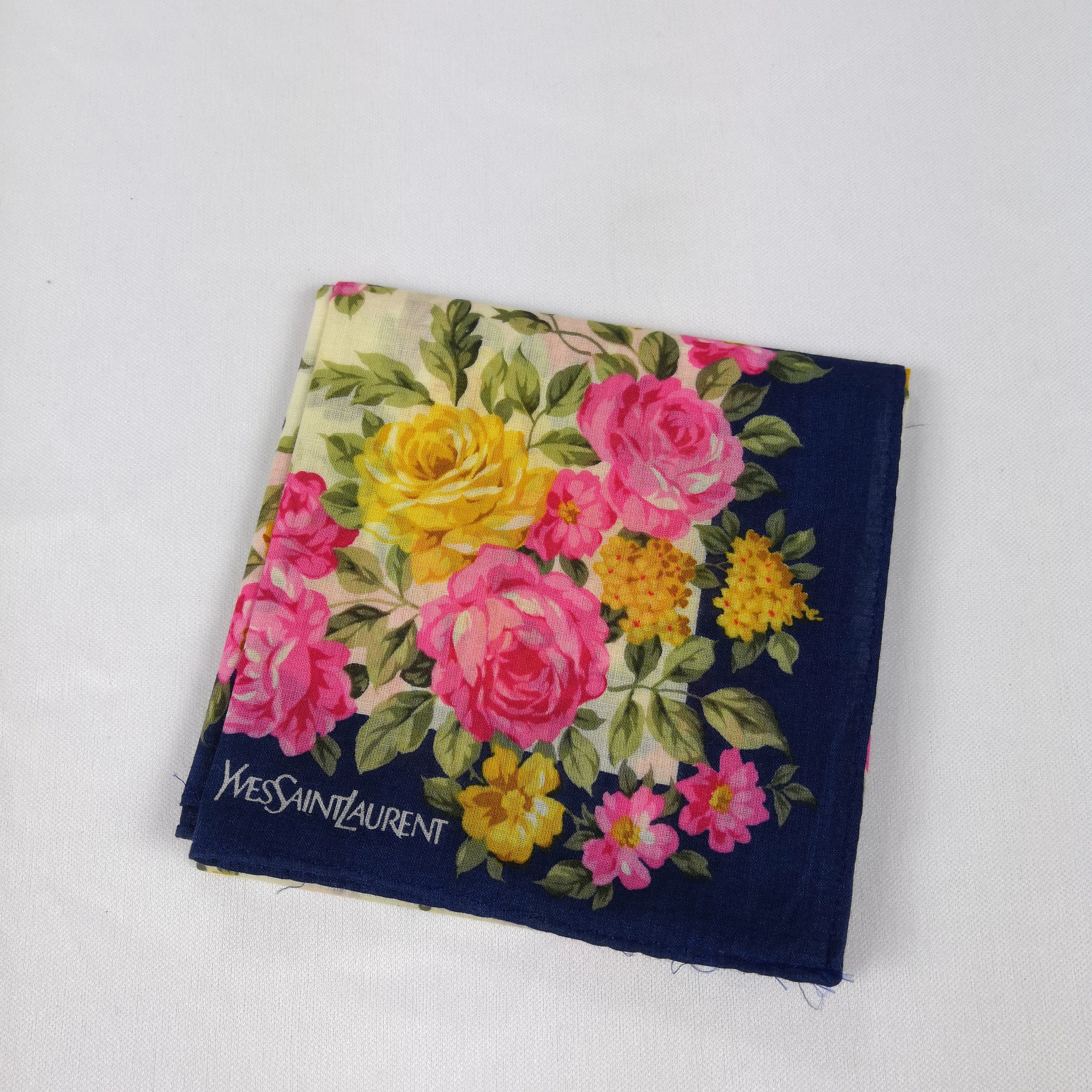 Japanese Brand Vintage Yves Saint Laurent Handkerchief Neckerchief Bandana Size ONE SIZE - 4 Thumbnail