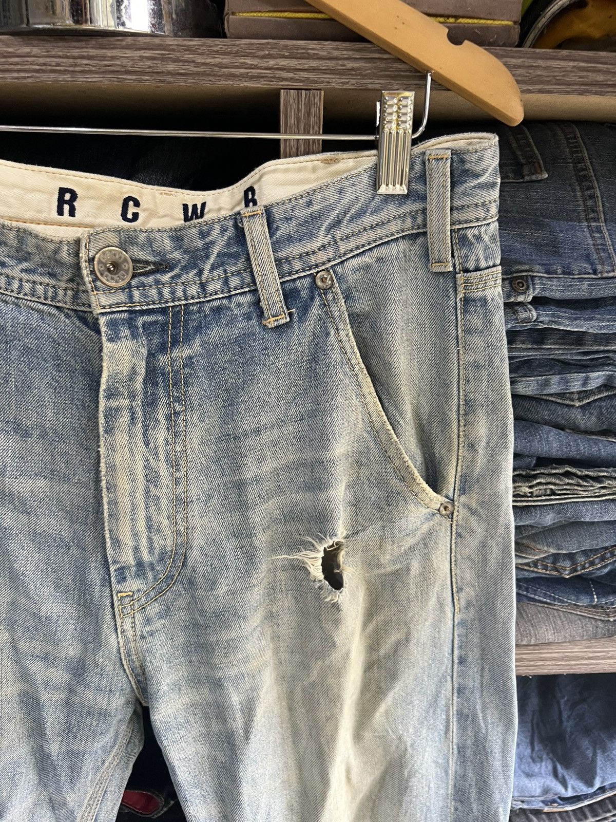 Japanese Brand 🔥Rare RCWB & Co Distressed Denim Size US 32 / EU 48 - 9 Thumbnail