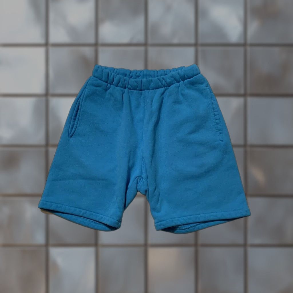 Madhappy Madhappy Sweat Shorts Blue Fleece Blank 7” Inseam Heavyweight Essential Sz S Mens Activewear Drawstring Size US 29 - 1 Thumbnail