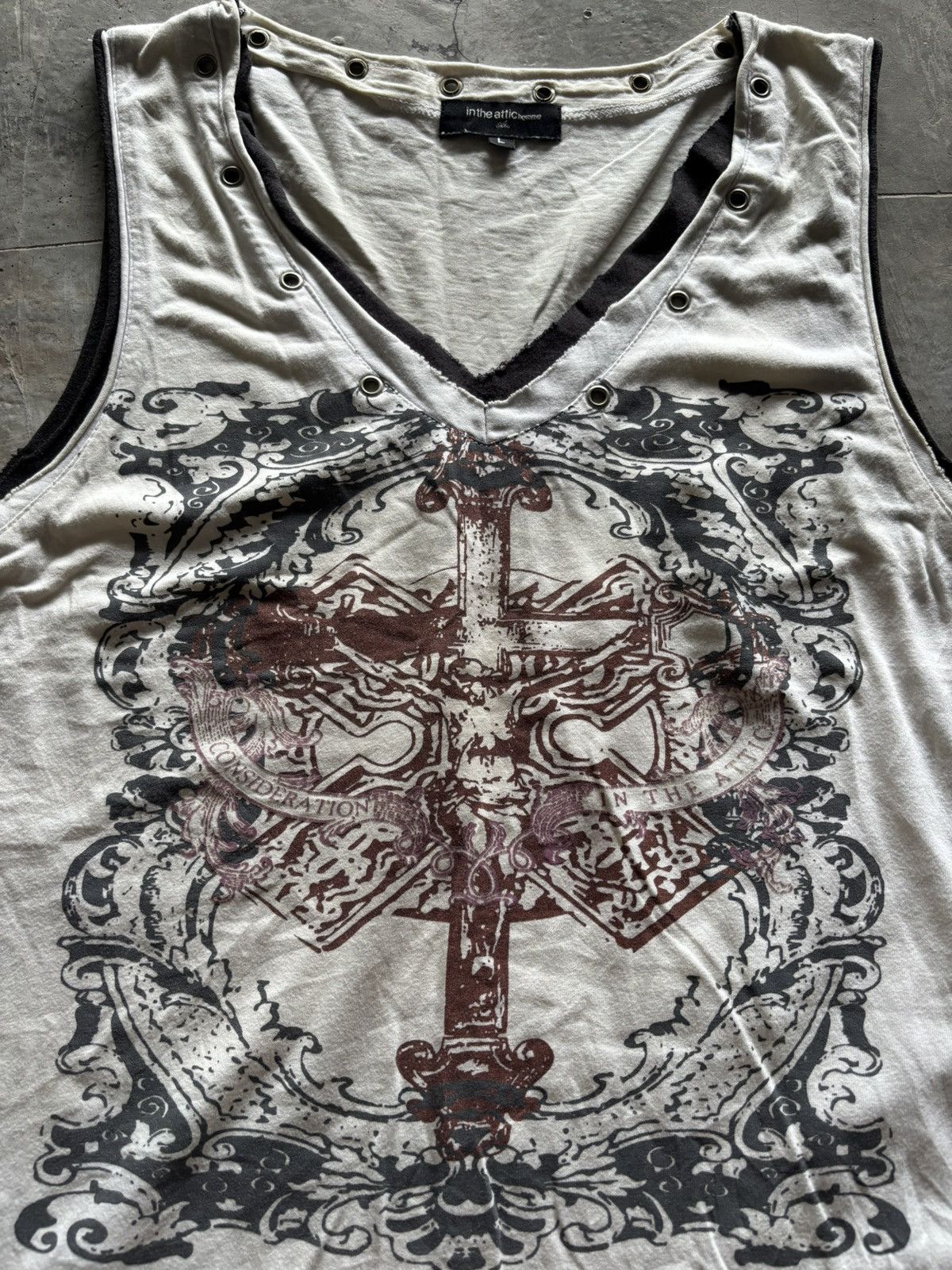 If Six Was Nine × In The Attic × Le Grande Bleu (L.G.B.) IN THE ATTIC poem y2k big cross japanese grunge goth style Size US M / EU 48-50 / 2 - 2 Thumbnail