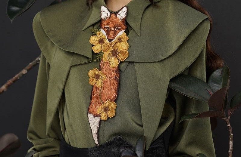 Other Whispering Fox Embroidered Tie Size ONE SIZE - 3 Thumbnail