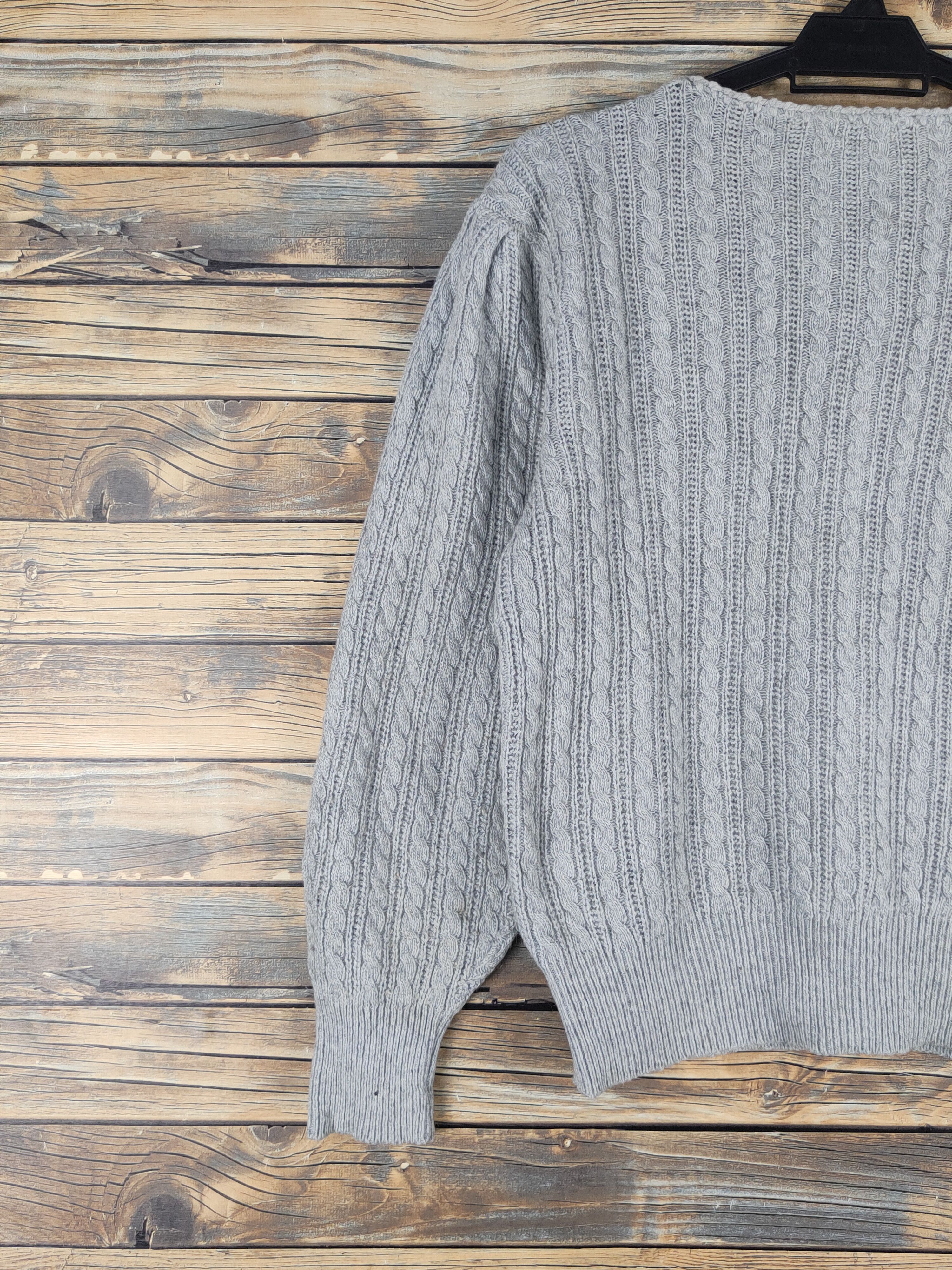 Homespun Knitwear Lanfor vintage Gray Knitwear Cardigan #W1360 Size M / US 6-8 / IT 42-44 - 8 Thumbnail