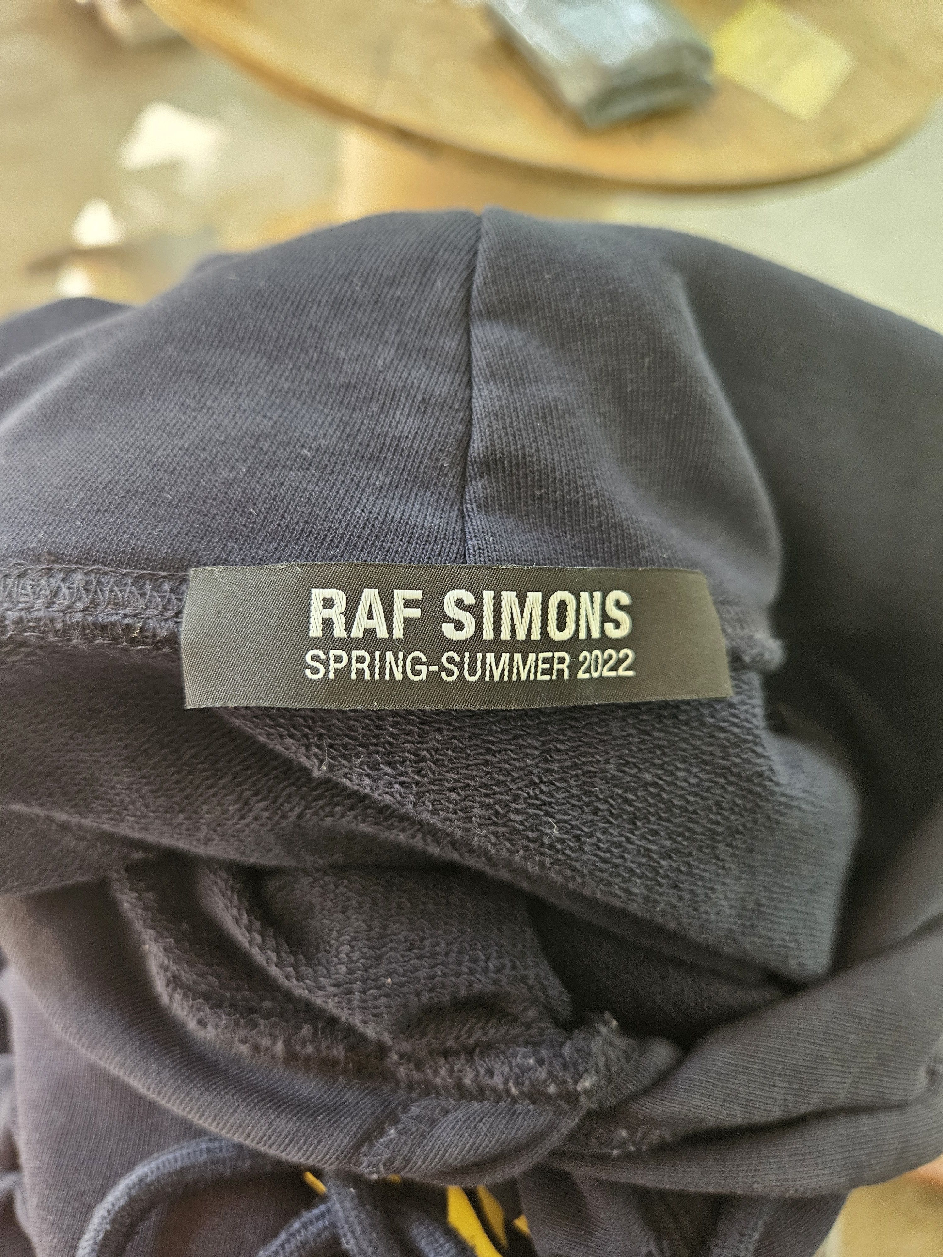 Raf Simons Grimcrawler University SS22 Distressed OVERSIZED Navy Hoodie Size US M / EU 48-50 / 2 - 7 Thumbnail