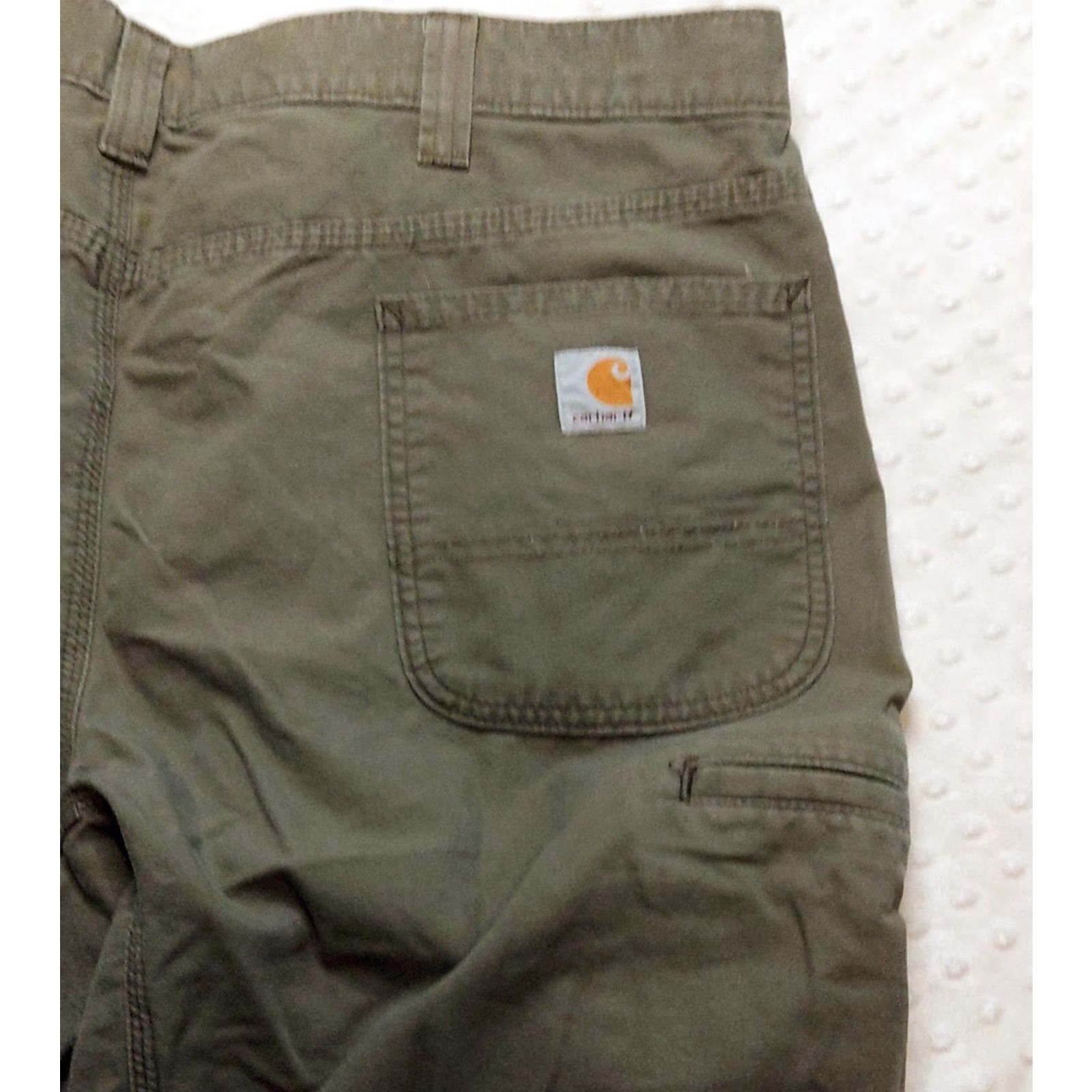 Carhartt Carhartt Shorts Mens 42 Relaxed Fit Canvas Work Utility Cargo Green Gray Size US 42 / EU 58 - 4 Thumbnail