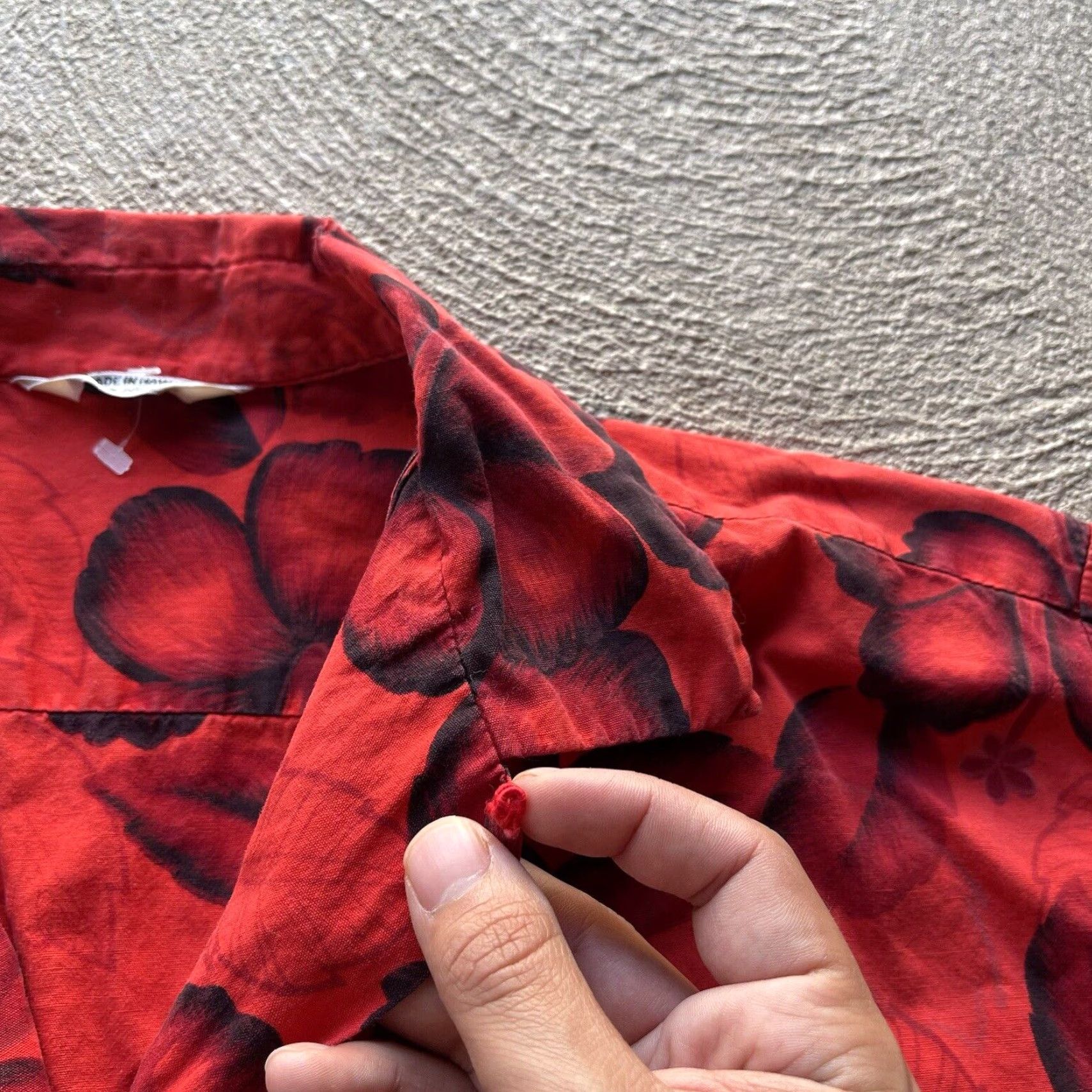 Vintage VINTAGE American Vintage Shirt Mens Large Red Floral Hawaiian Button-Up Regular 60s Retro Beach Size US L / EU 52-54 / 3 - 4 Thumbnail