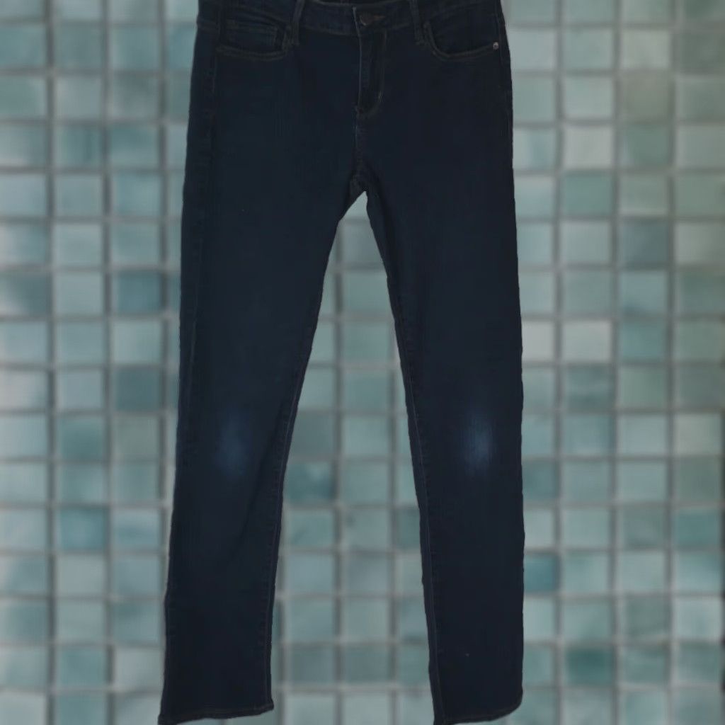 Calvin Klein Calvin Klein Jeans Women's Regular Denim Blue 30x32 Stretch Flat Front 5-Pocket Classic Straight Model Ultimate Skinny Size 27 Size 27" / US 4 / IT 40 - 1 Thumbnail