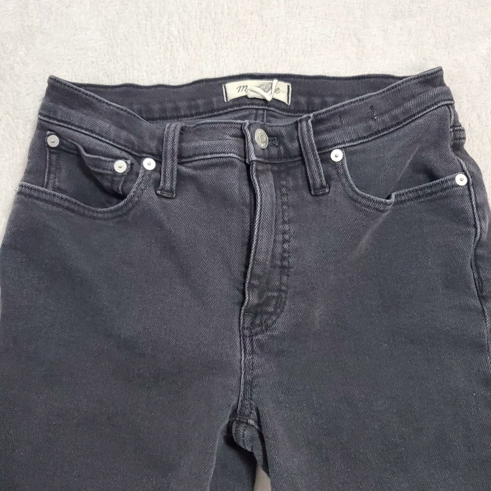 Madewell Madewell Jeans Women 27 Black Mid Rise Kick Out Bootcut Stretch Denim Size 27" / US 4 / IT 40 - 5 Thumbnail