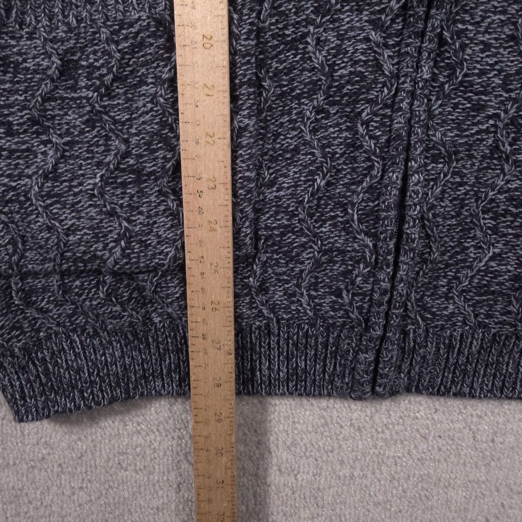 Vintage VINTAGE Woman Within Sweater Womens 3X Gray Full Zip Collared Cable Knit Pockets Plus Size XXL / US 16-18 / IT 52-54 - 7 Thumbnail