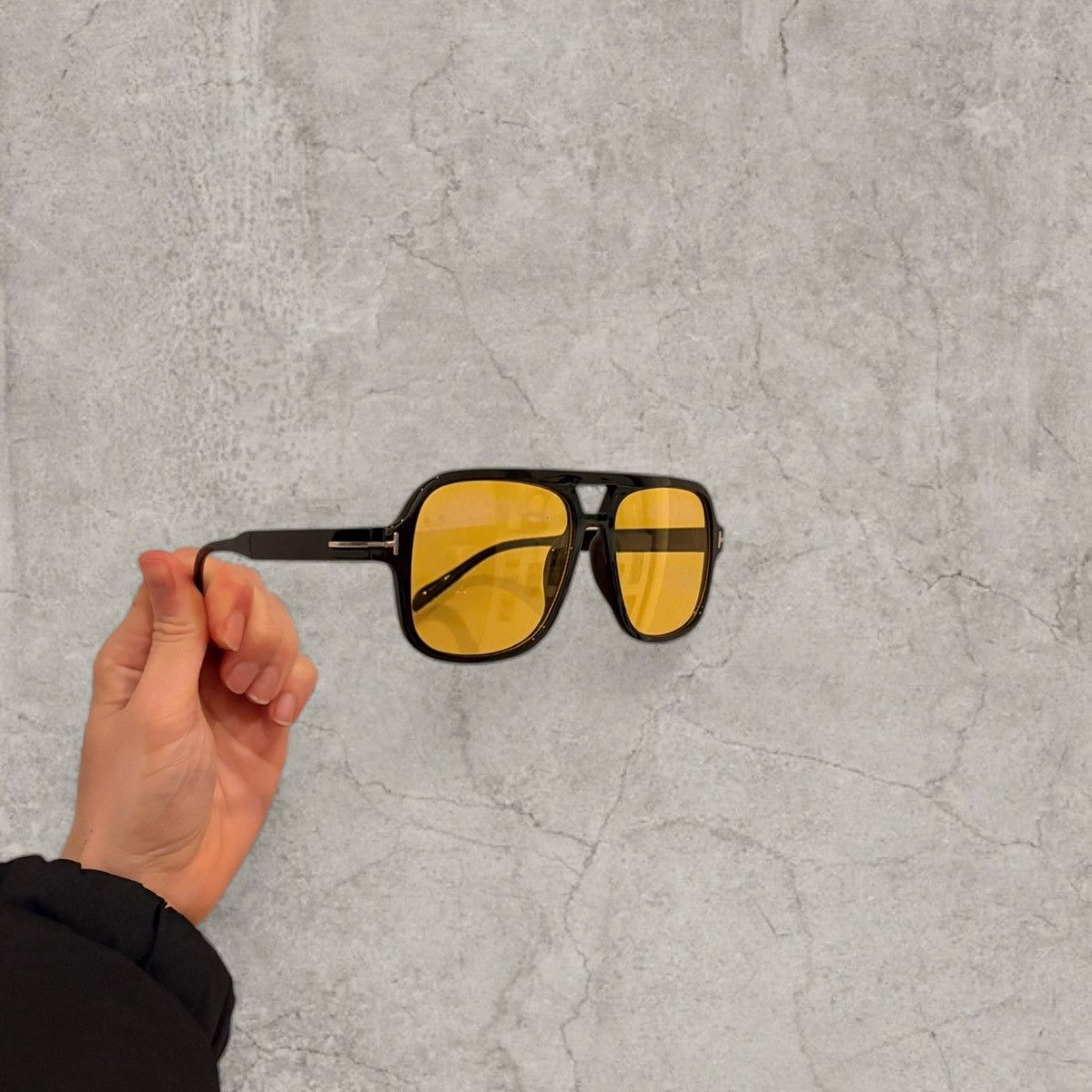 Japanese Brand Aviator sunglasses in yellow tortoise shell frame. One size Size ONE SIZE - 4 Thumbnail
