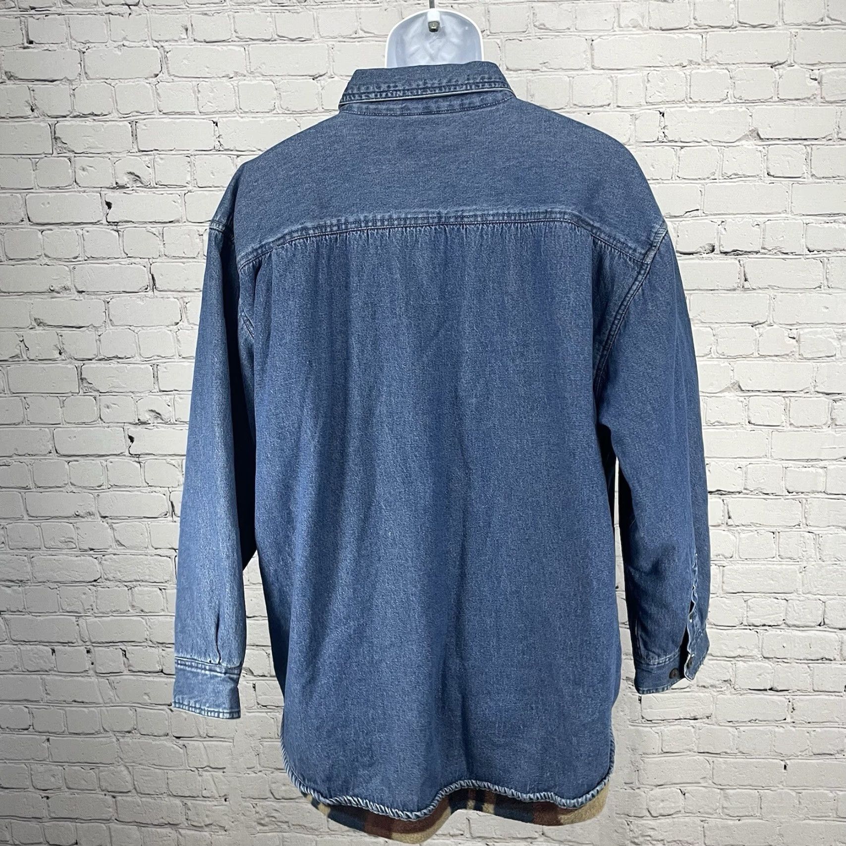 Denime Consensus Jacket Shacket Denim Button Up Fleece Lined Pockets Size XXL Men Blue 90s Vintage-Not Lined? Size US XXL / EU 58 / 5 - 2 Thumbnail