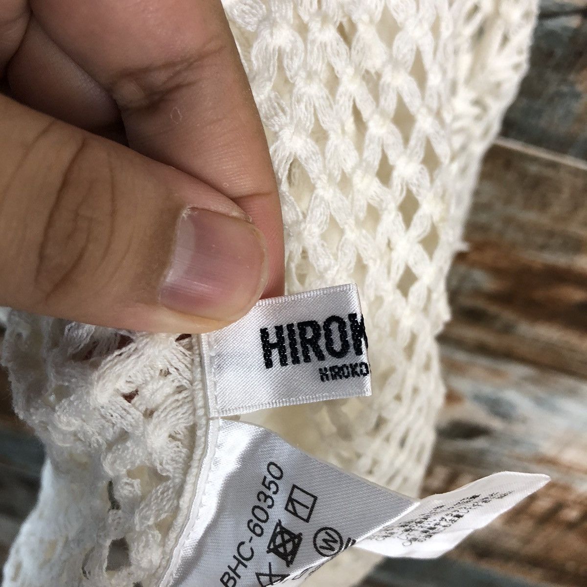 Hiroko Koshino Homme Hiroko Bis Hiroko Koshino crochet meshnet Knitwear #A2503 Size S / US 4 / IT 40 - 12 Thumbnail