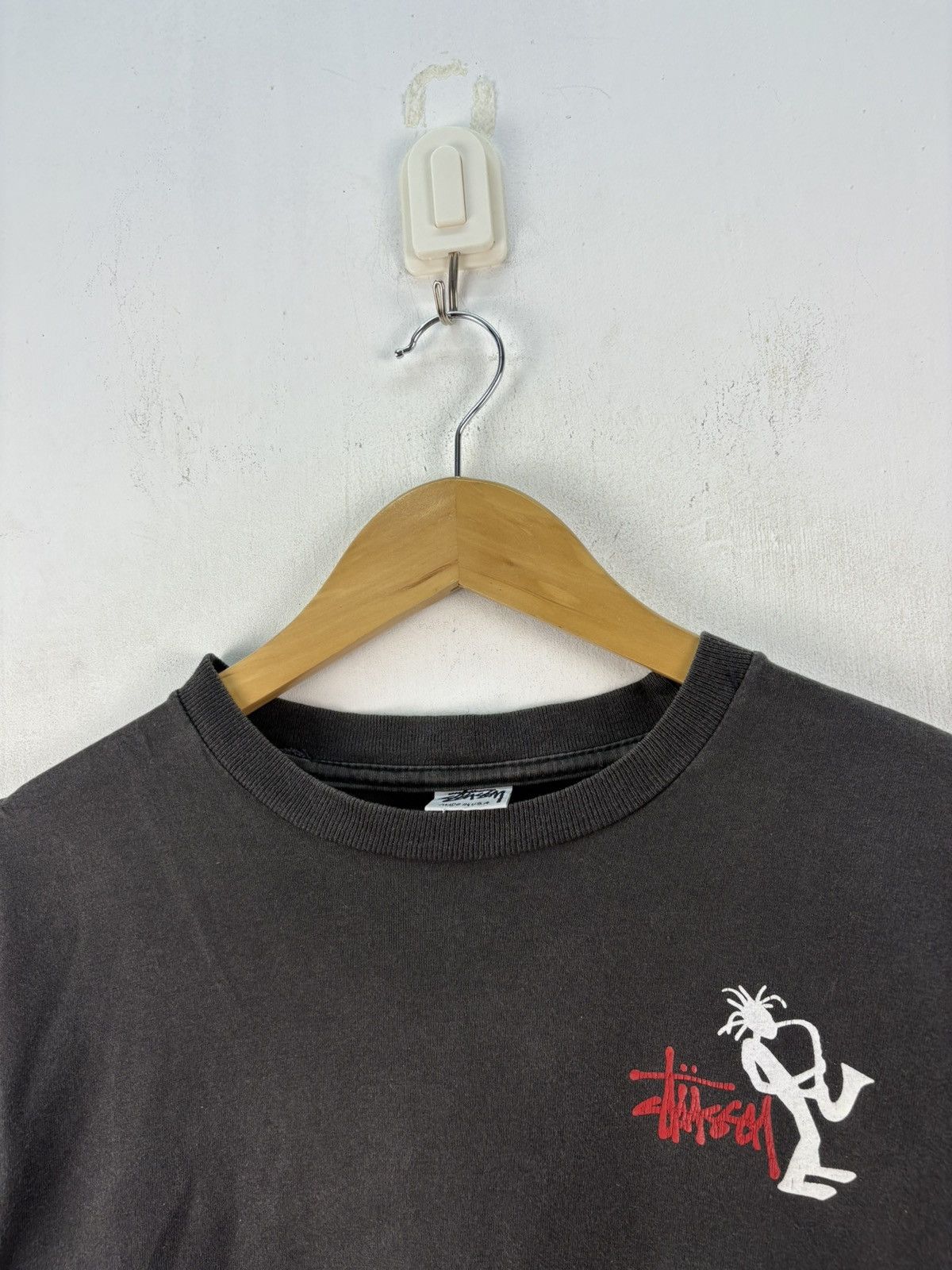 Stussy Vintage Stussy Stickman Tshirt Boxy Faded Black Size US M / EU 48-50 / 2 - 5 Thumbnail