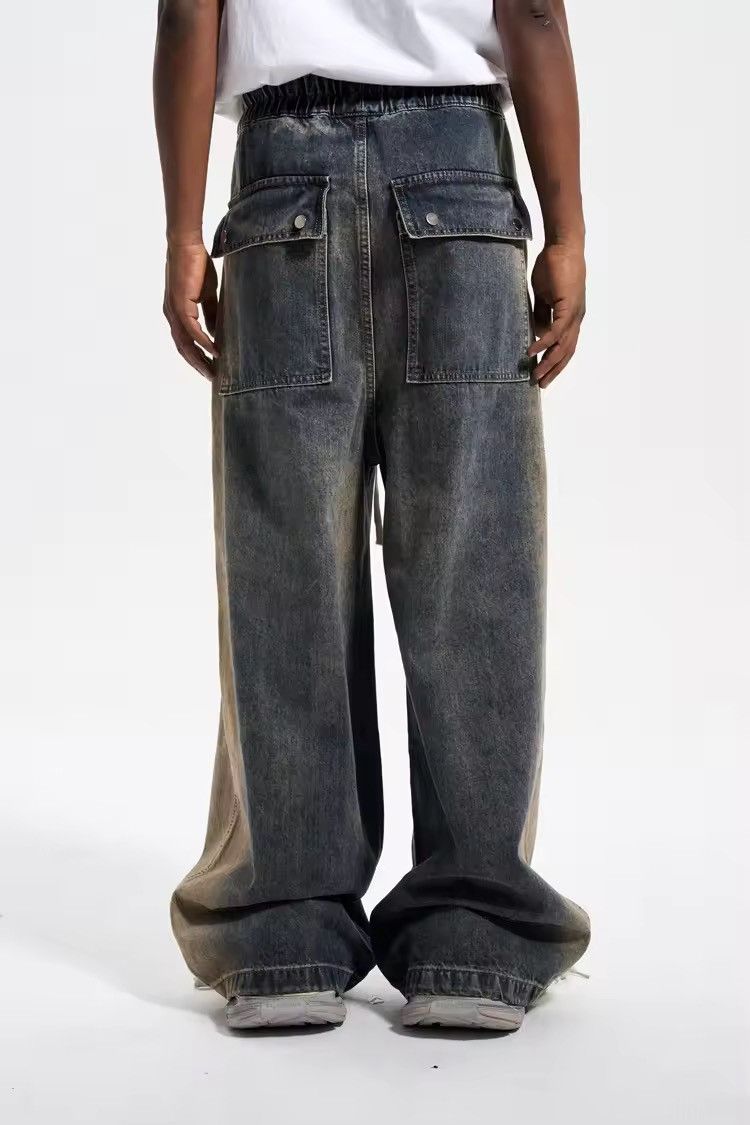 Japanese Brand × Jean Street Style Light Gray Straight Baggy Jeans Size US 33 - 3 Thumbnail