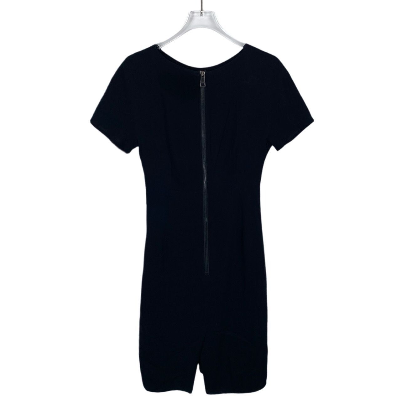 Burberry Burberry Black Silk Short-Sleeve Round-Neck Dress (Size 38) Size XS / US 0-2 / IT 36-38 - 6 Thumbnail