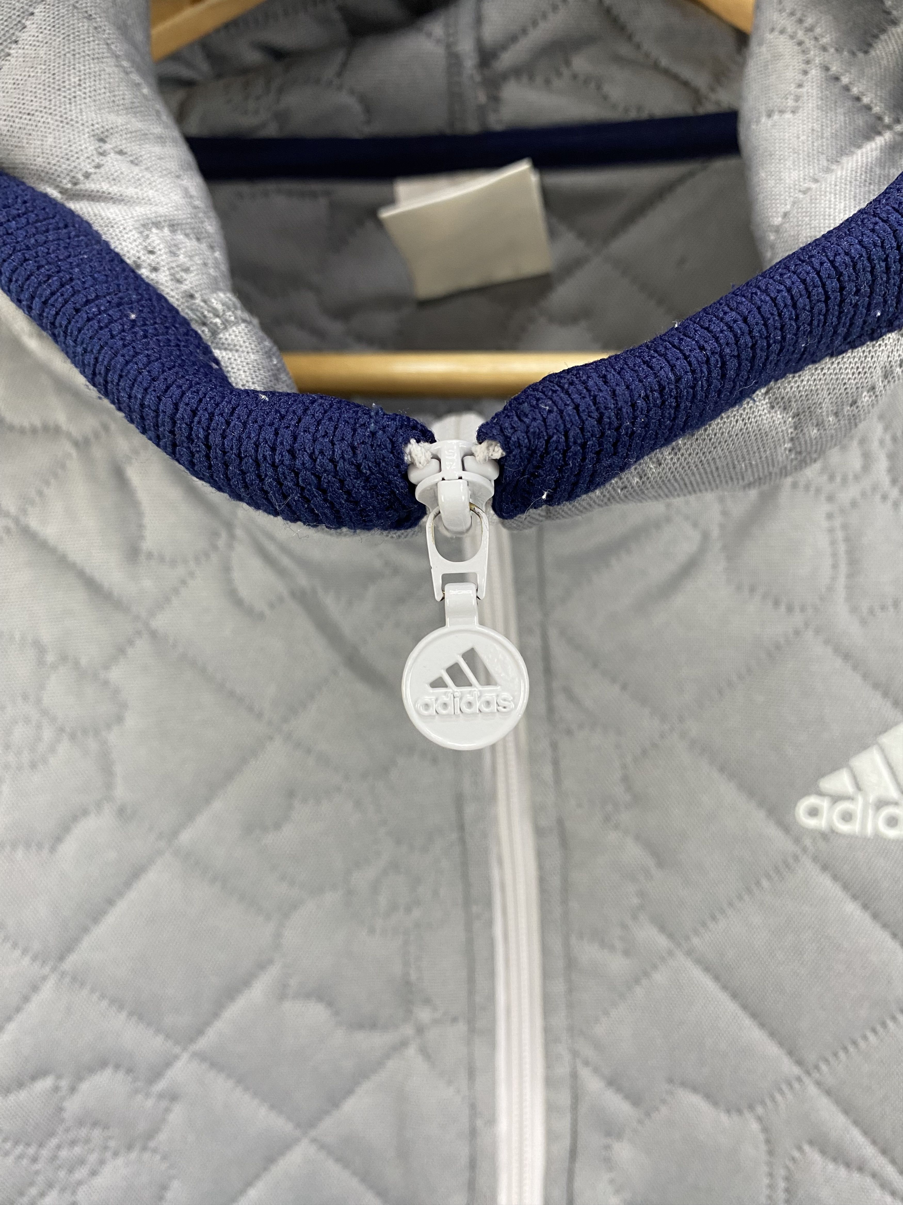 Adidas Vintage Hoodie Quilted Jacket Size M / US 6-8 / IT 42-44 - 6 Thumbnail
