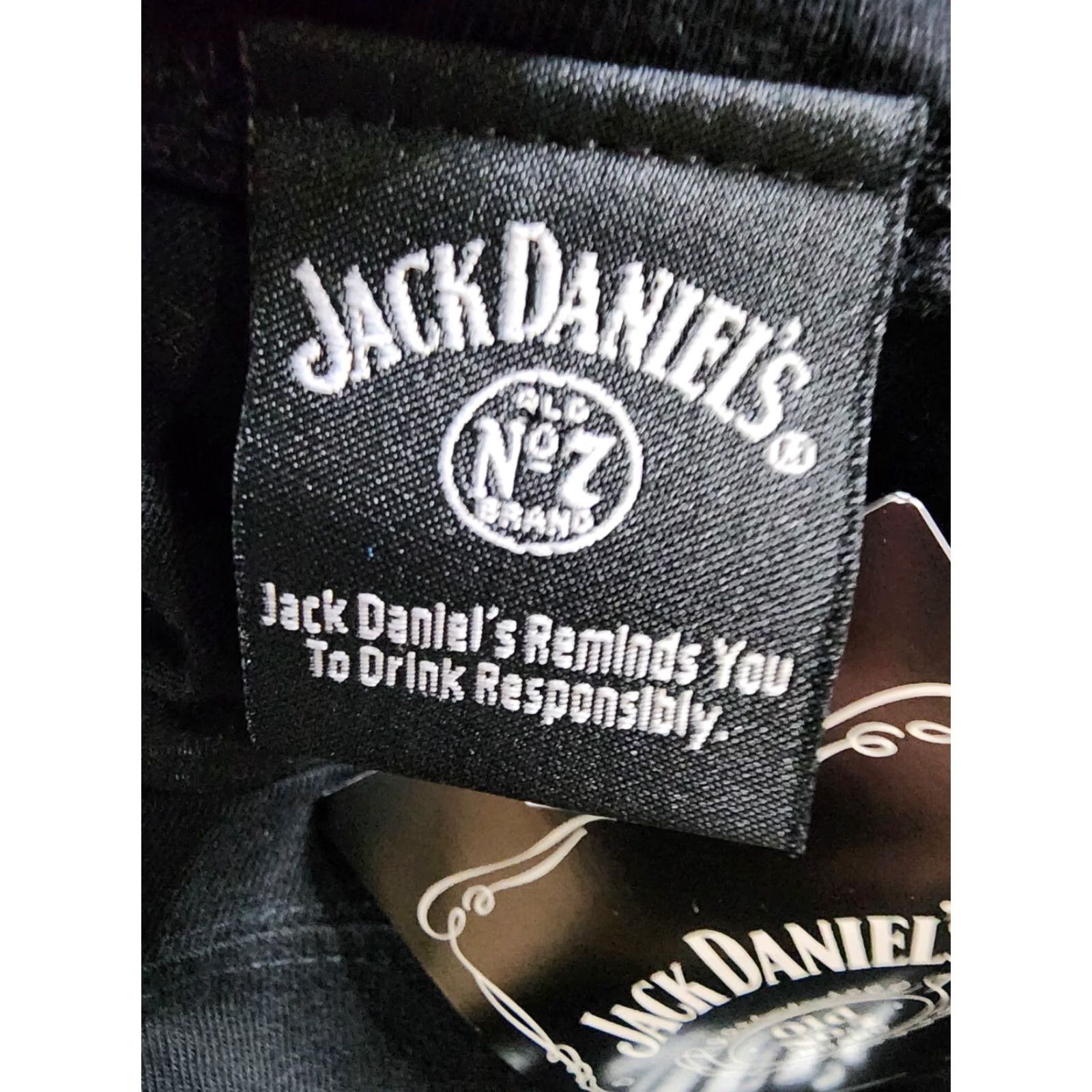 Vintage Womens 2XL Jack Daniels T-Shirt Black Cotton Crew Neck Short Sleeve Graphic Print Slim Fit Casual Vintage: No Size XXL / US 16-18 / IT 52-54 - 4 Thumbnail