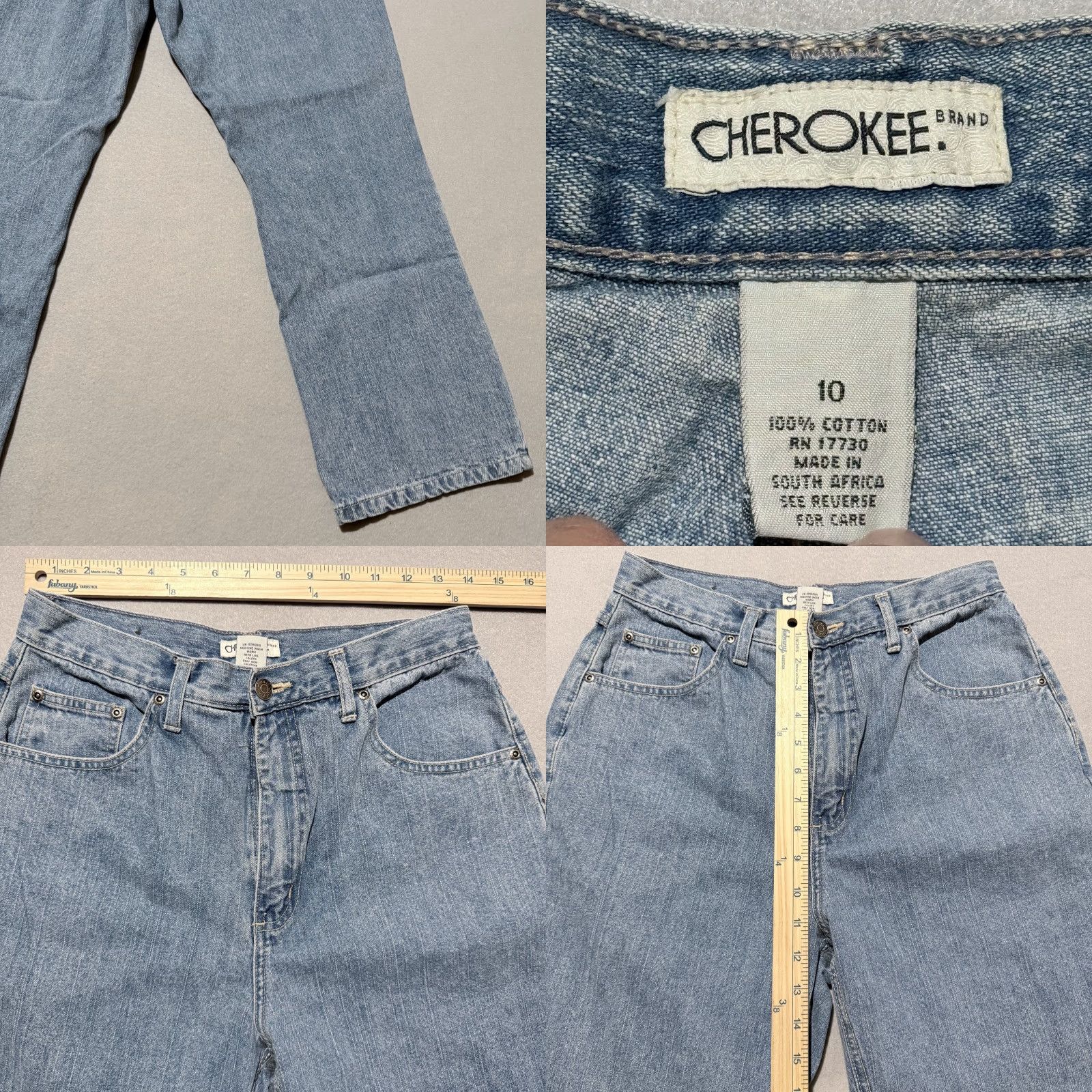 Cherokee Cherokee Jeans Women's Blue Denim Pockets High Rise Straight Fit Zip Fly - 10 Size 32" / US 10 / IT 46 - 8 Thumbnail